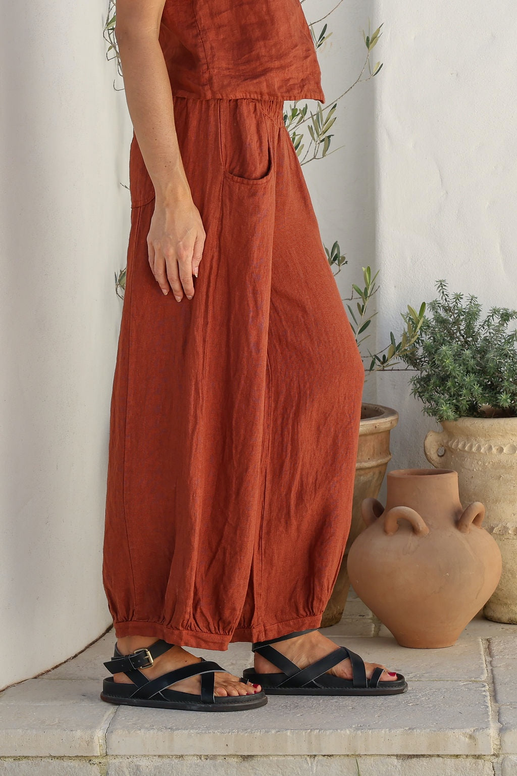 Linen Pant | Nervatura | Coco