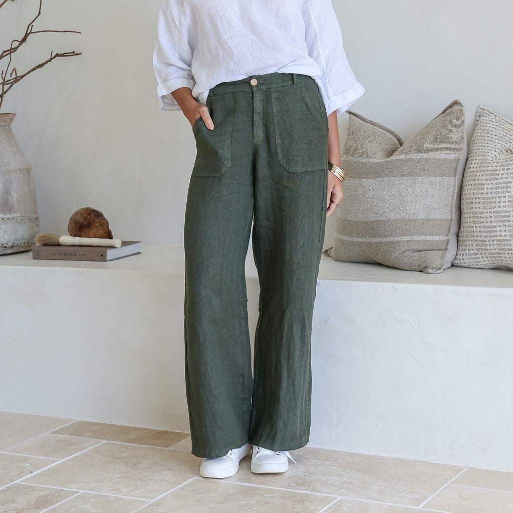 Linen Pant | Liberta | Juniper