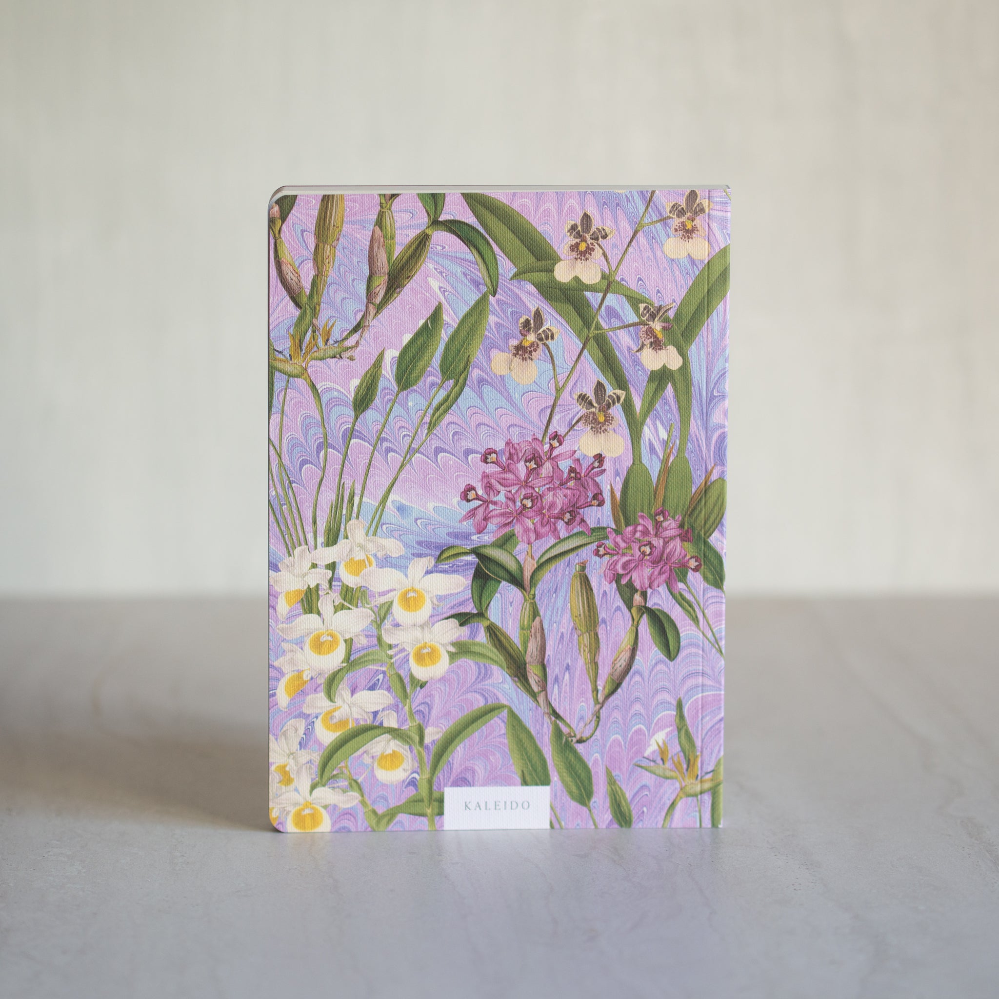 Textured Soft Cover A5 Notebook | Marble Orchids