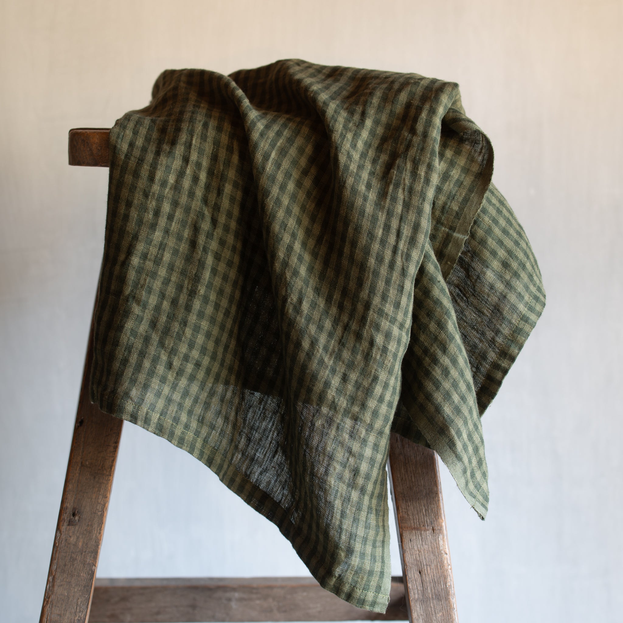 Tea Towel | Check | Sage
