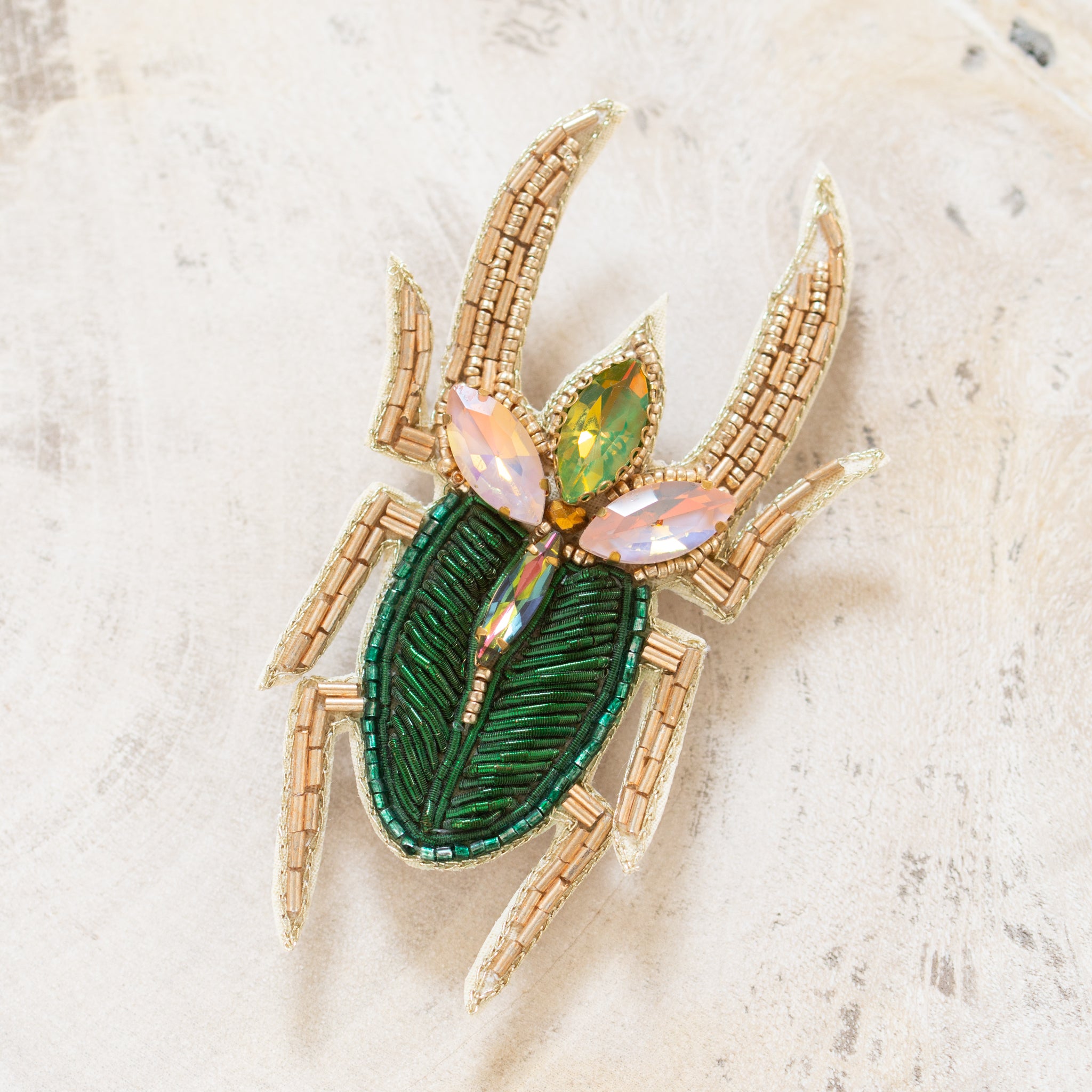 Beaded Brooch | Beetle