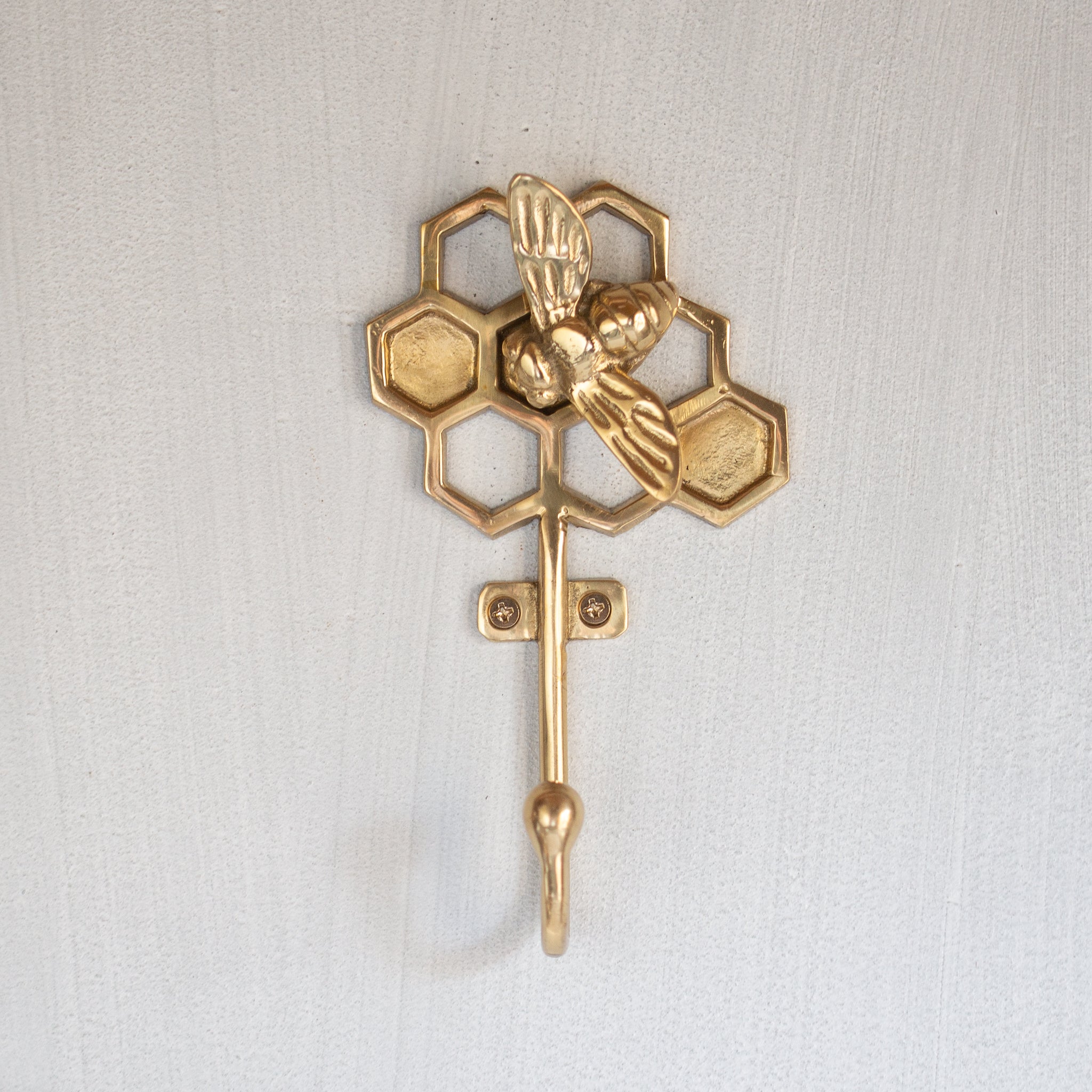 Brass Bee Hook | Gold Finish