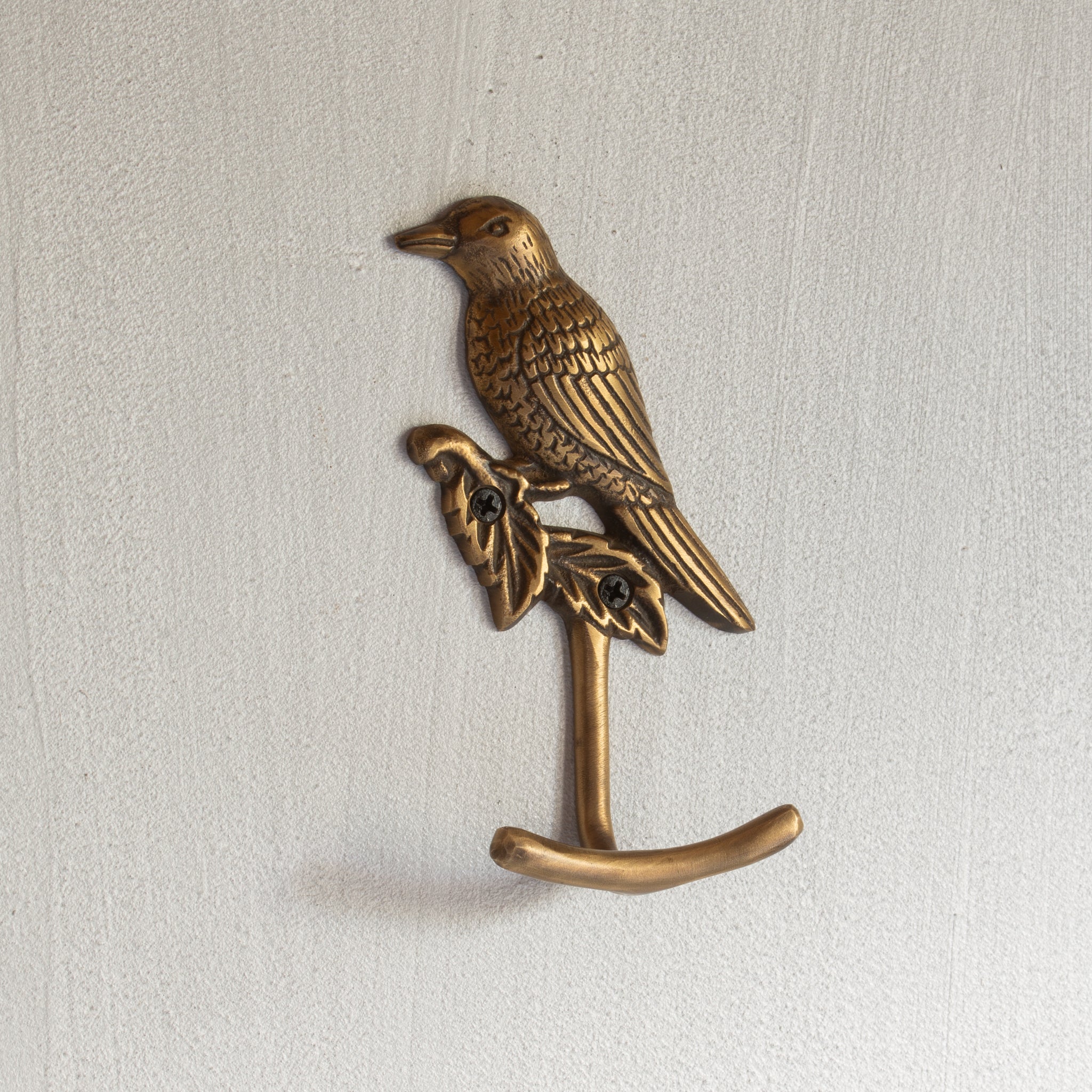 Brass 'Bird on a Branch' Hook