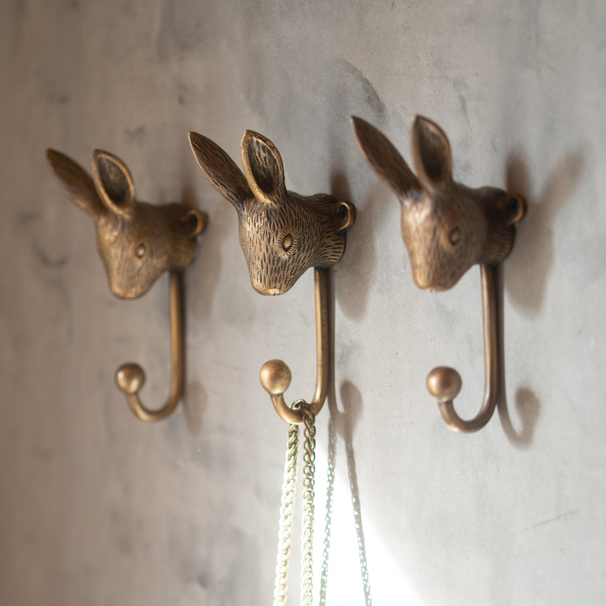 Brass Hook | Rabbit | Antique Finish