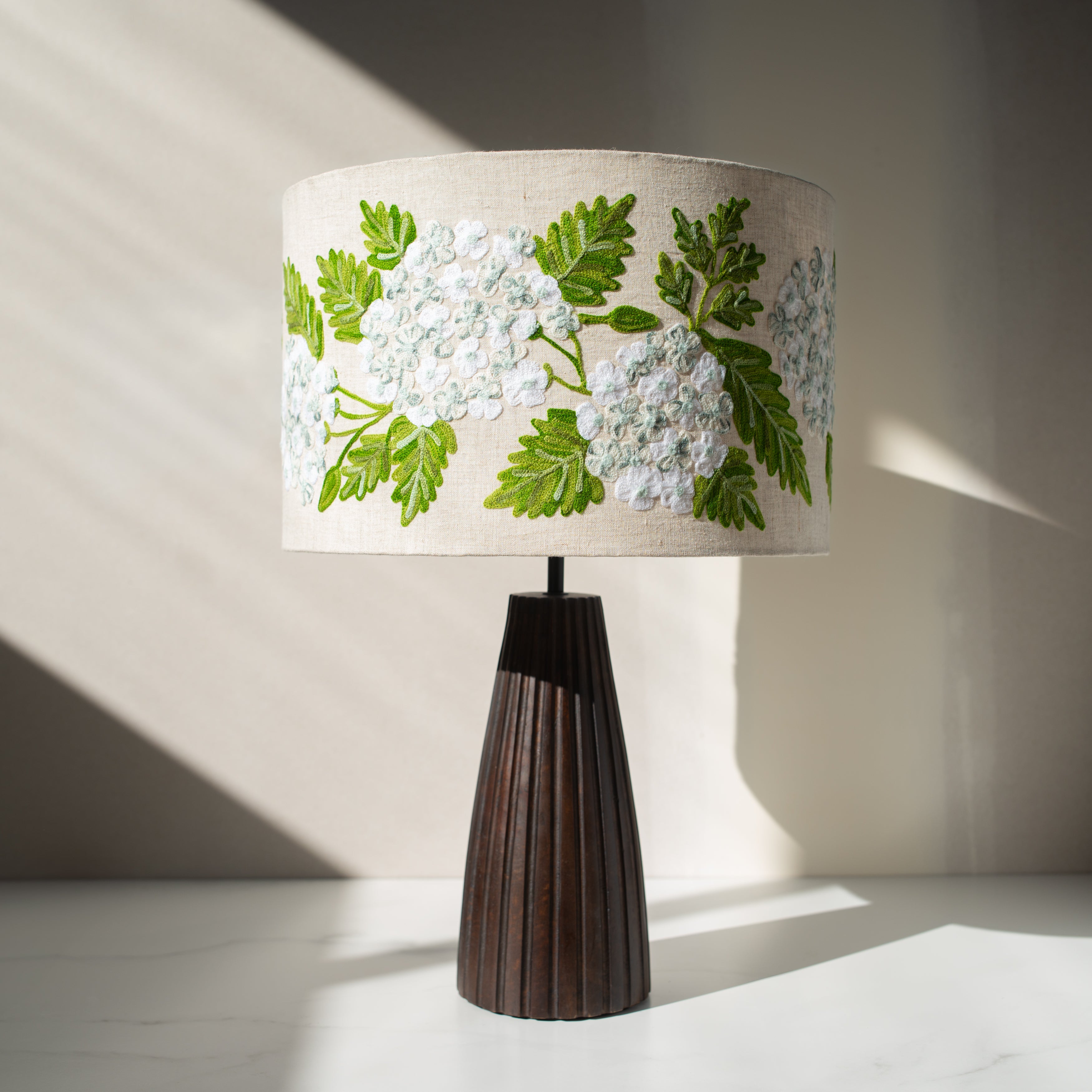 Broderi | Linen Table Lamp | Hydrangea Grande
