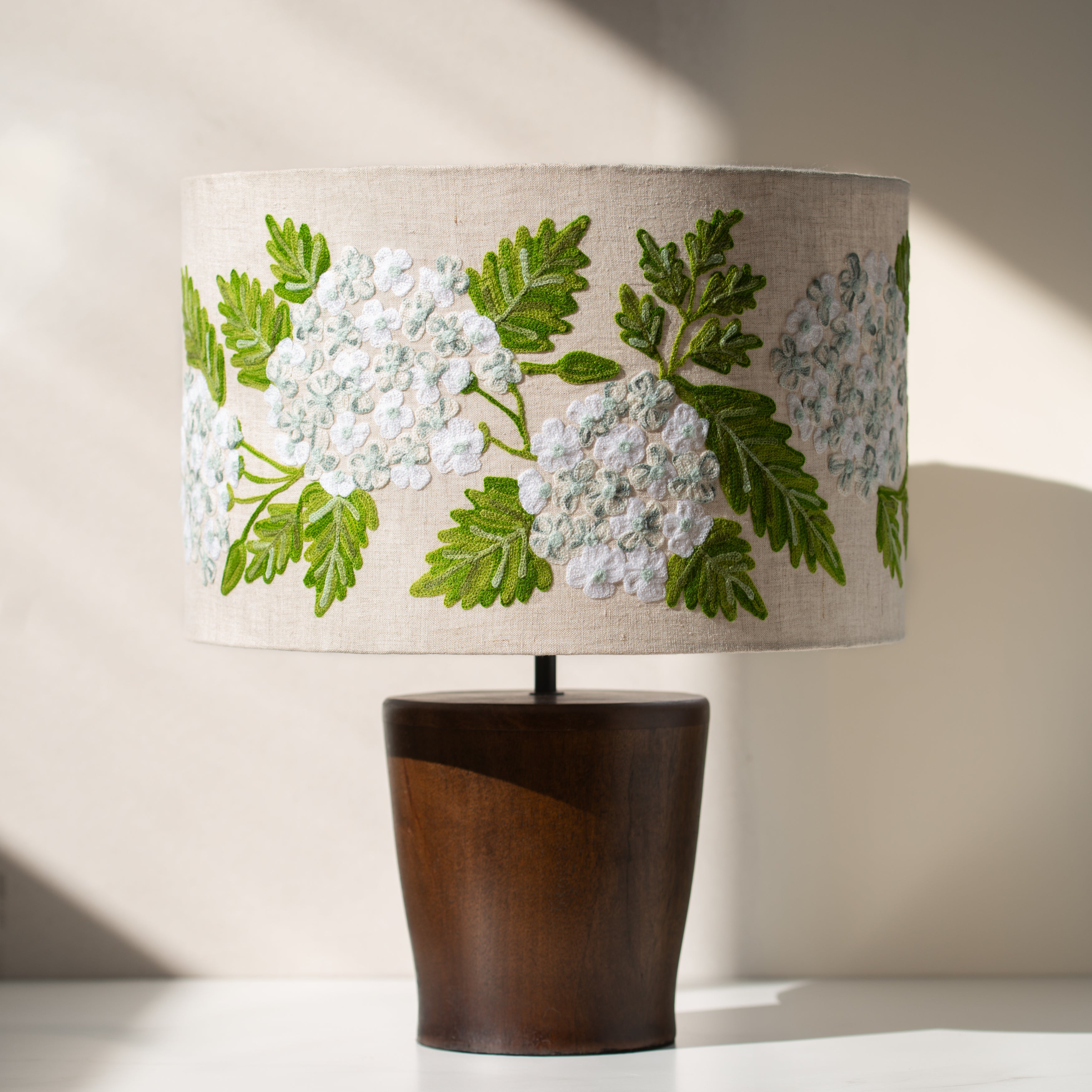 Broderi | Linen Table Lamp | Hydrangea Lisse