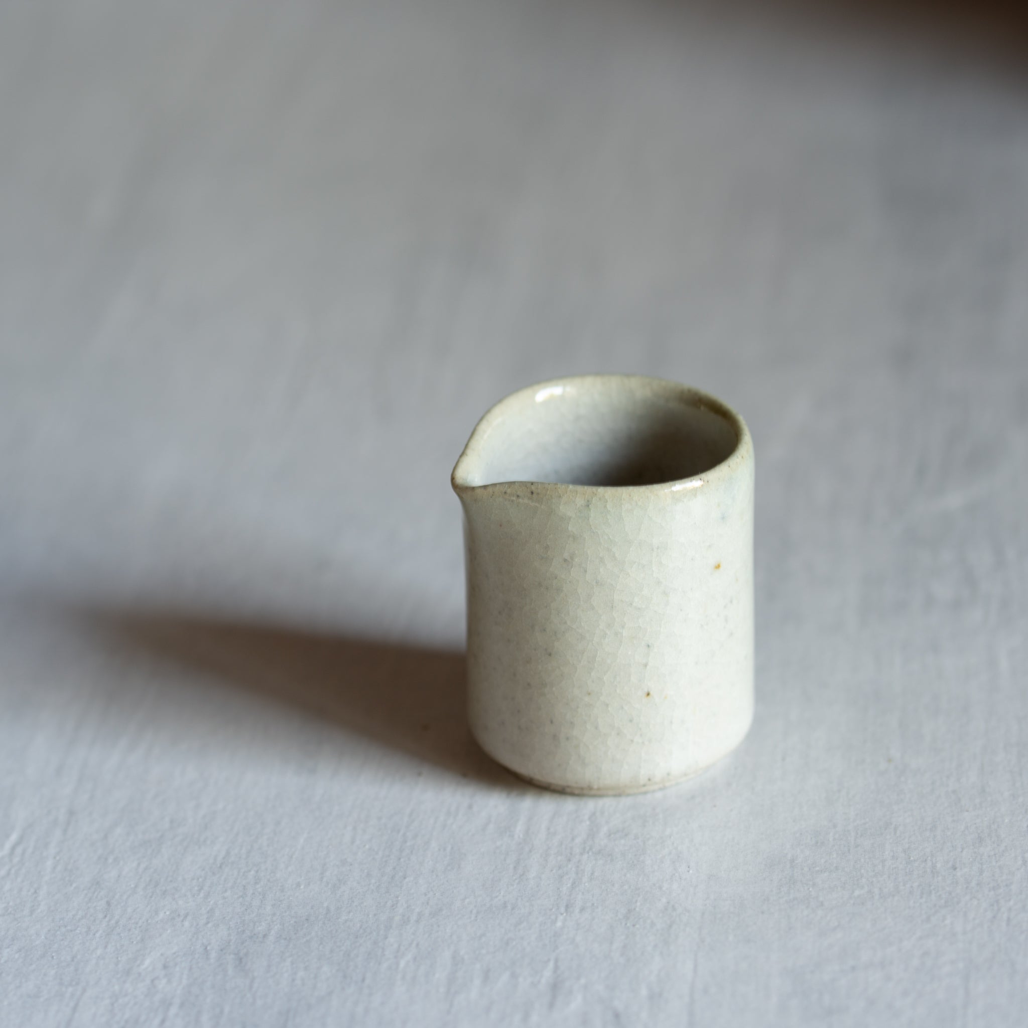 Ceramic Mini Pourer | Oatmeal Gloss