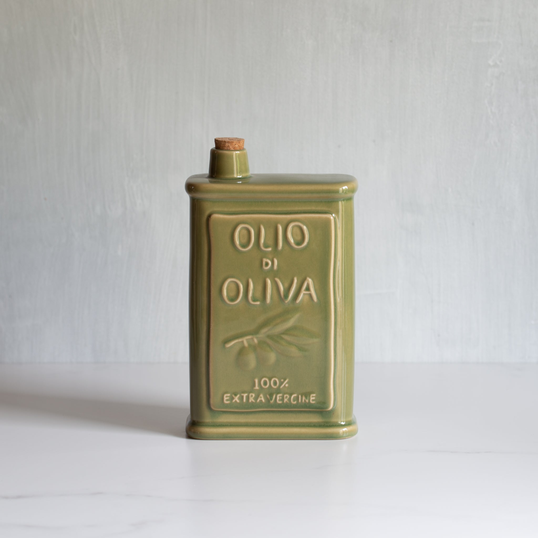 Ceramic Oil Bottle | Green