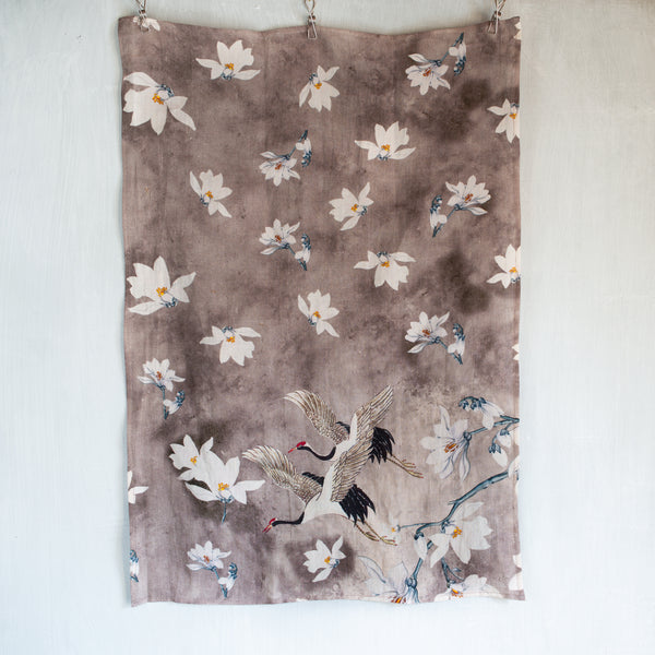 Linen Tea Towel | Cranes