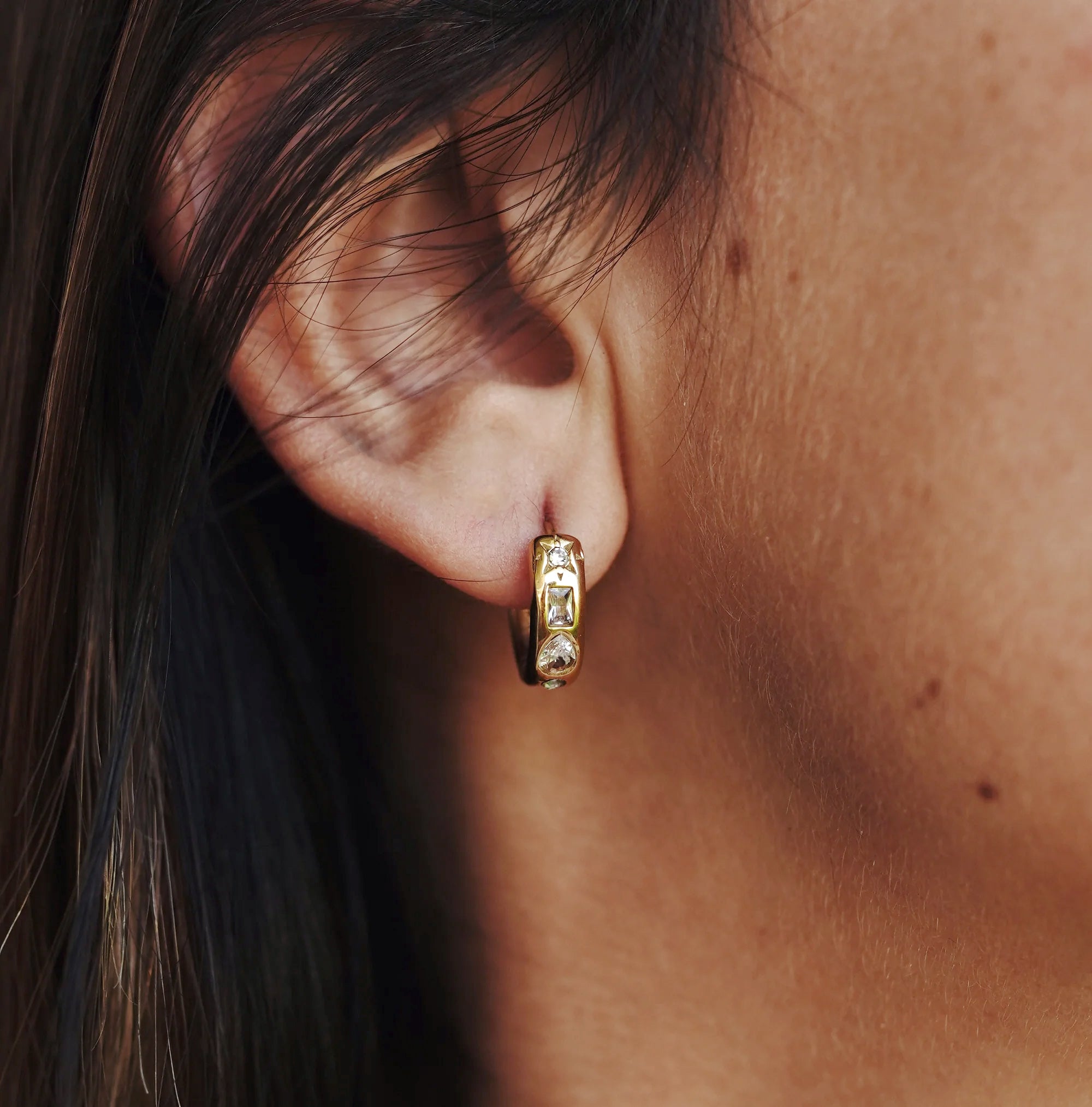 Eliska Huggie Earrings