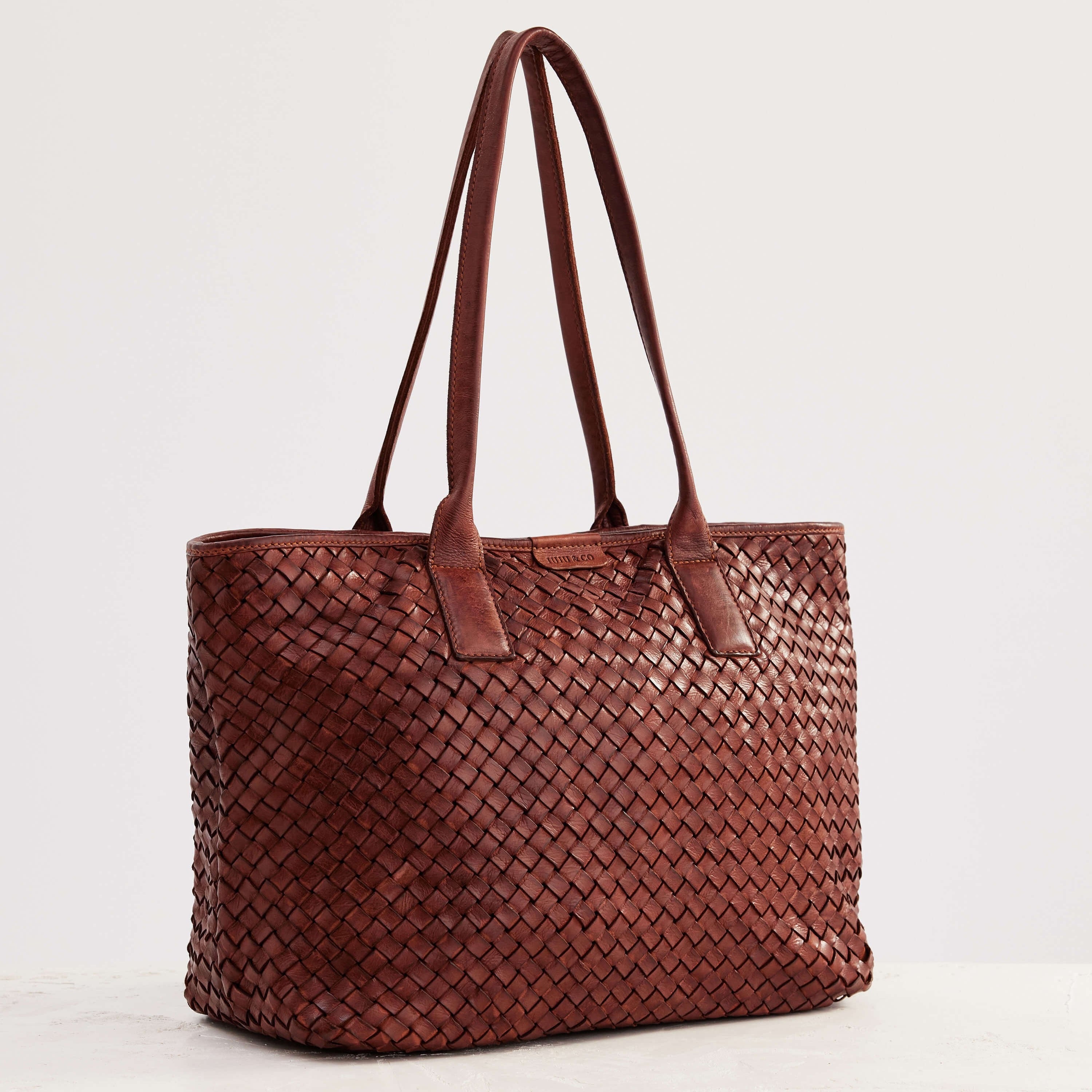 Juju & Co. | Leather Basque Tote | Amber
