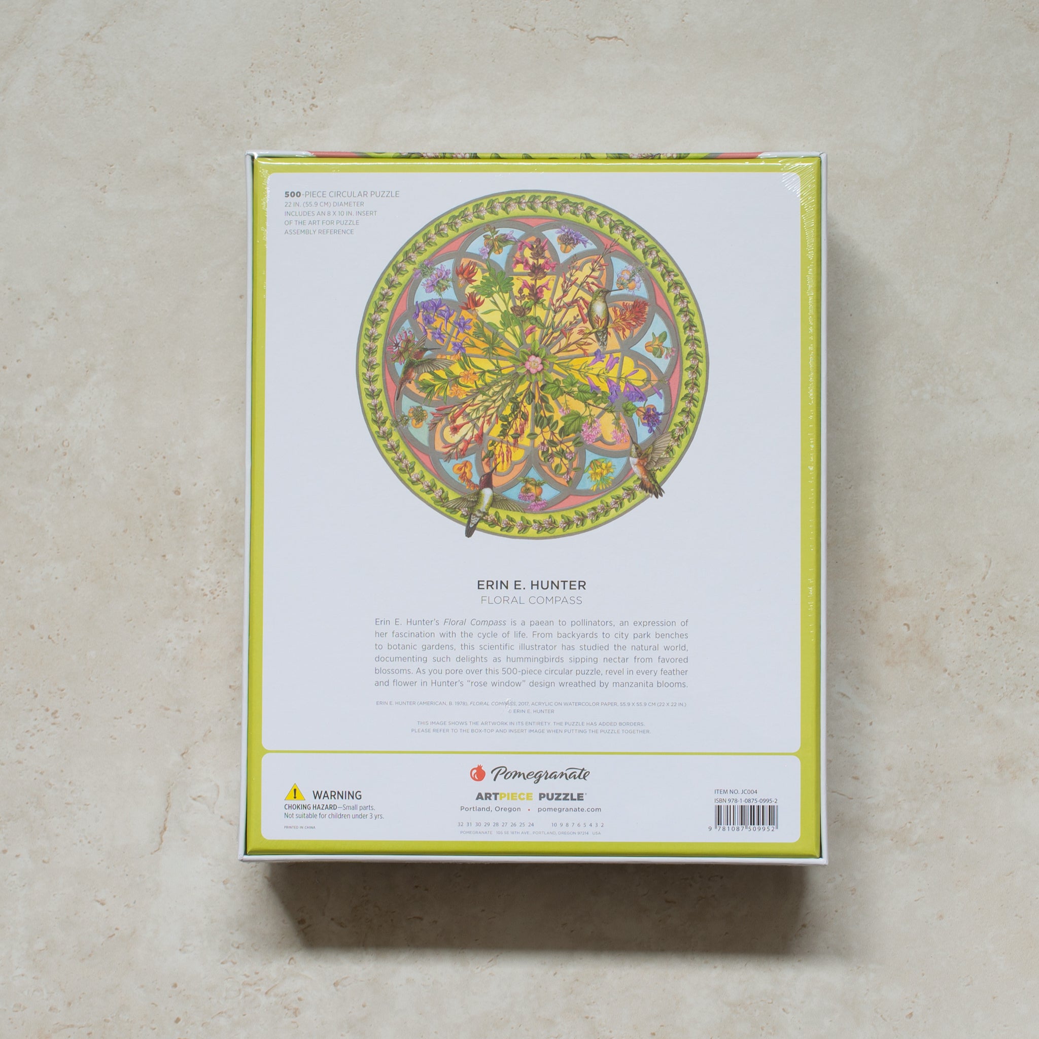 Puzzle | Floral Compass | 500 Piece | Circular