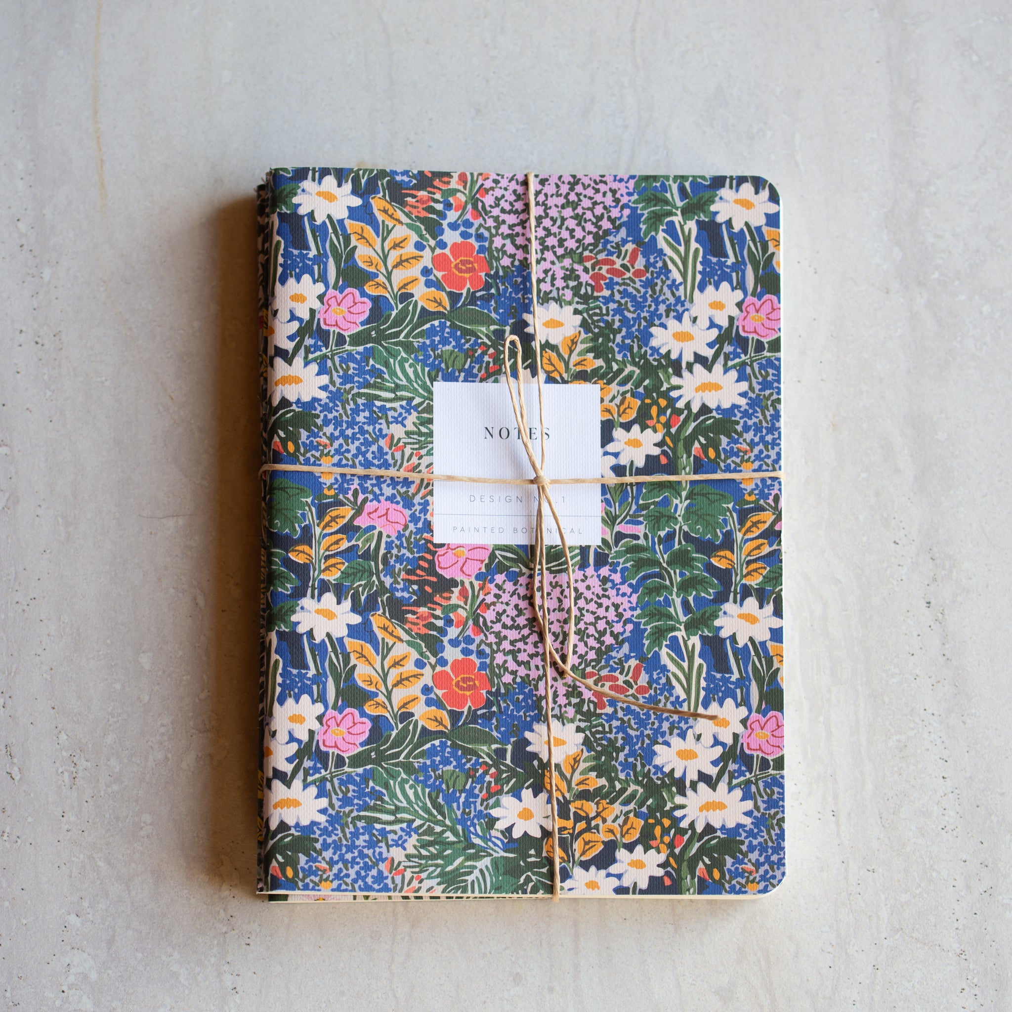 Stitch Bound Medium Notebook | Set/3 | Flowers