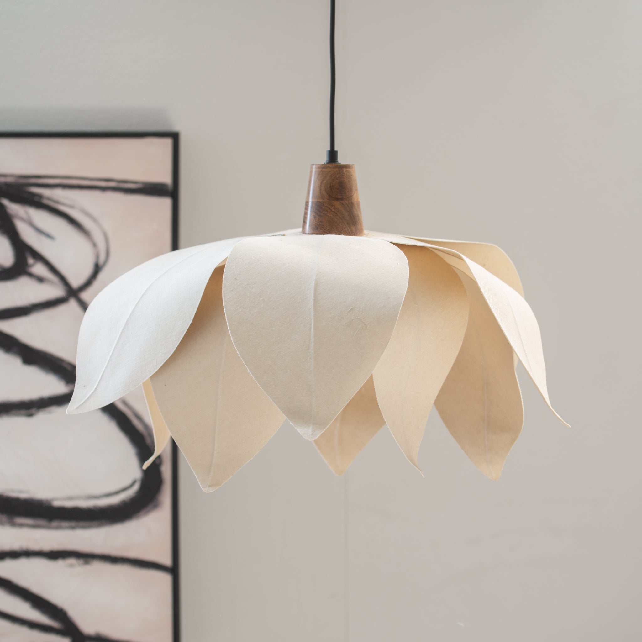 Fold | Fabric Pendant Lamp | Hanabira