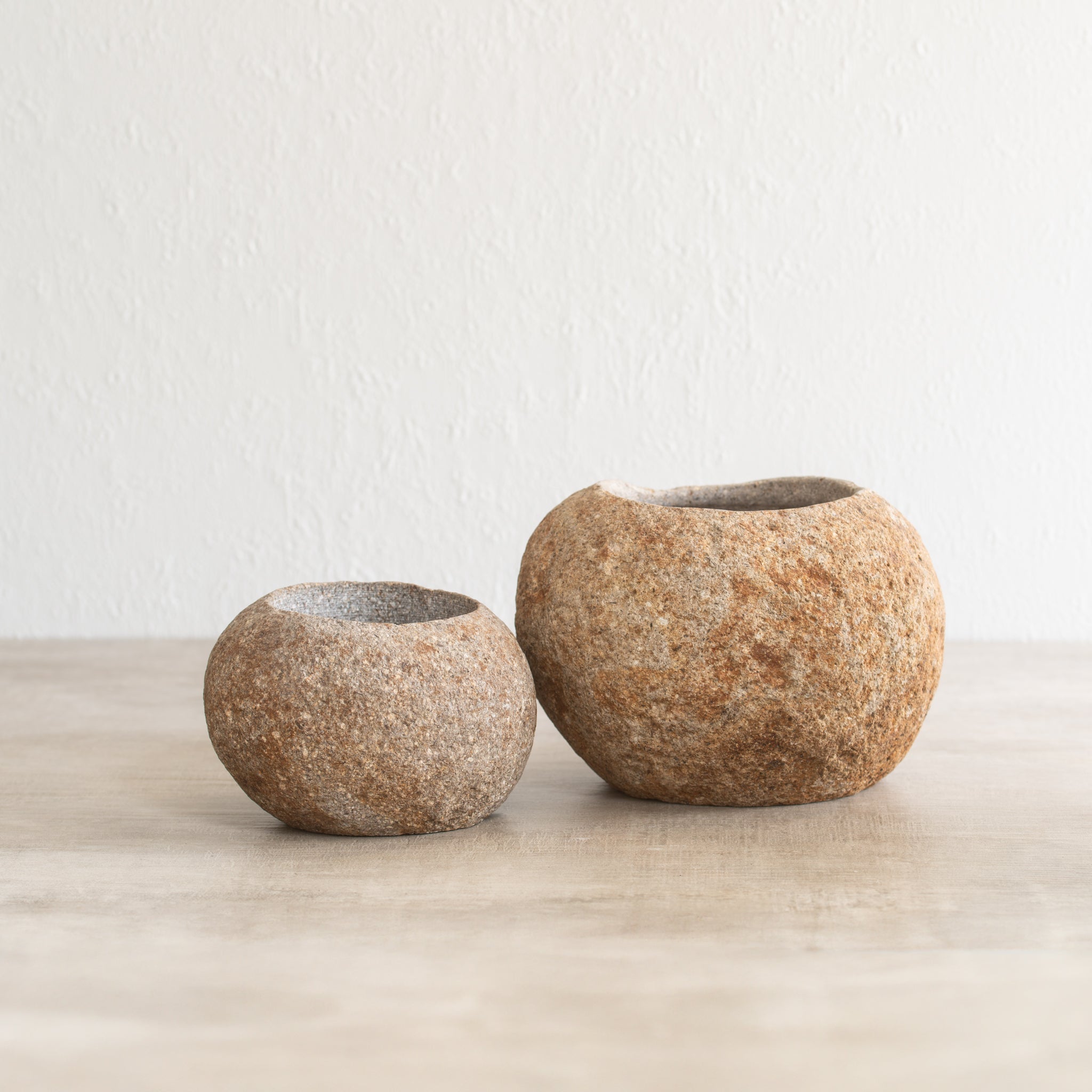 Stone Planter Pot Combo | REGULAR + LARGE