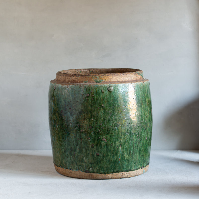 Vintage Rice Pot | Green Glaze - Example 'F'