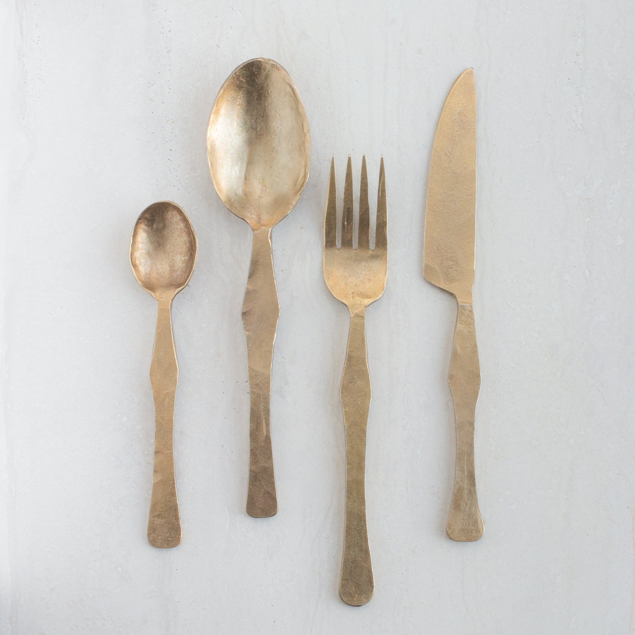 Forged Cutlery Set | Antique Brass Finish