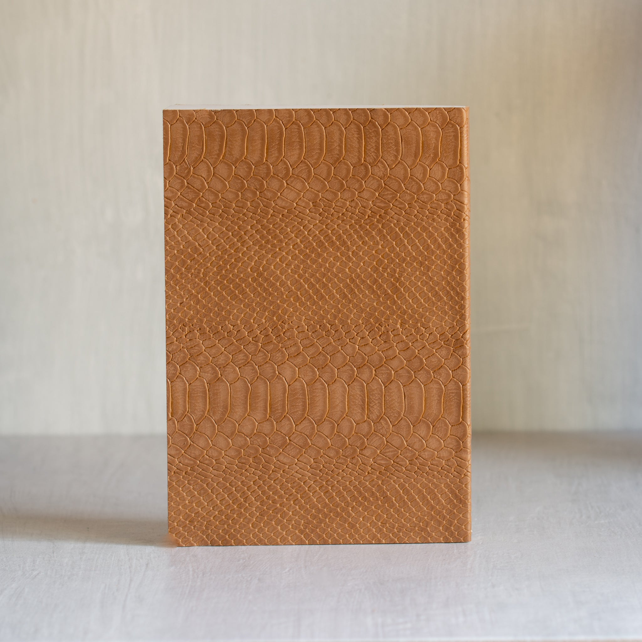 Handmade Leather Journal | Tan Croco