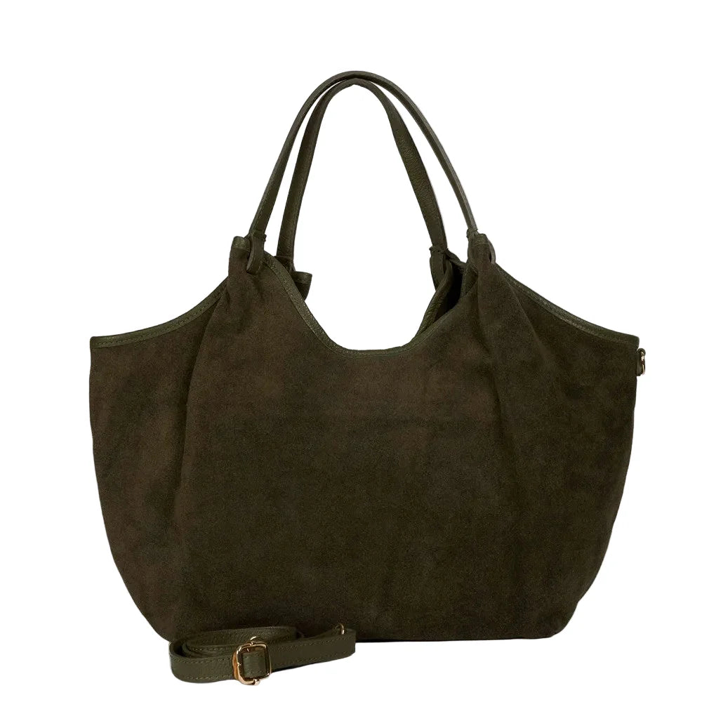 Maison Fanli | Hector Suede Bag | Khaki
