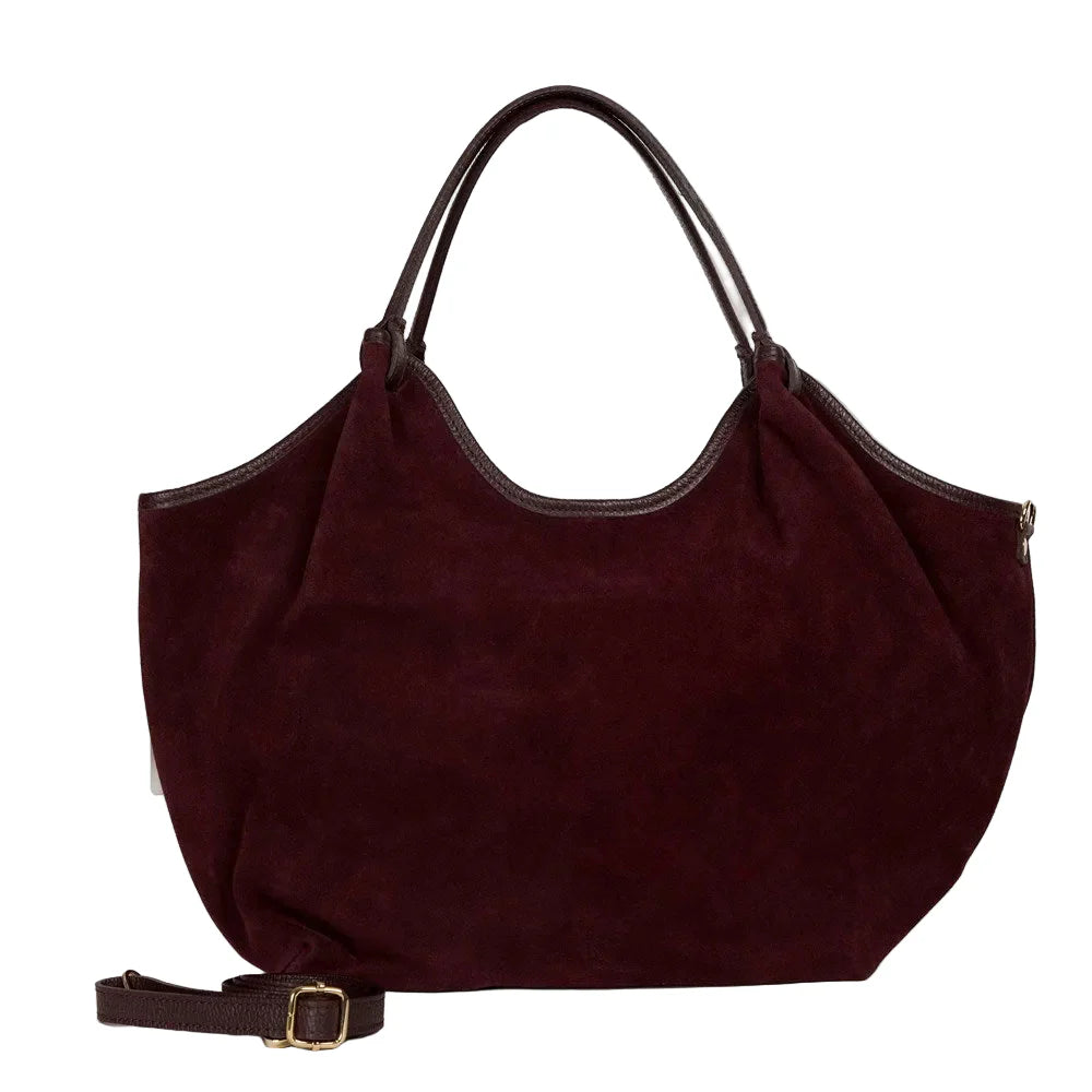 Maison Fanli | Hector Suede Bag | Plum