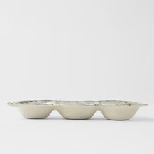Japanese Ceramics | Triple Pod Dish | Blue/White