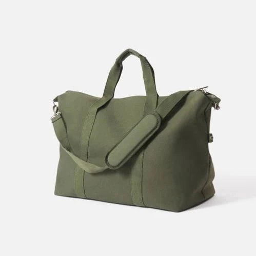 Canvas Weekender Bag | Olive Green