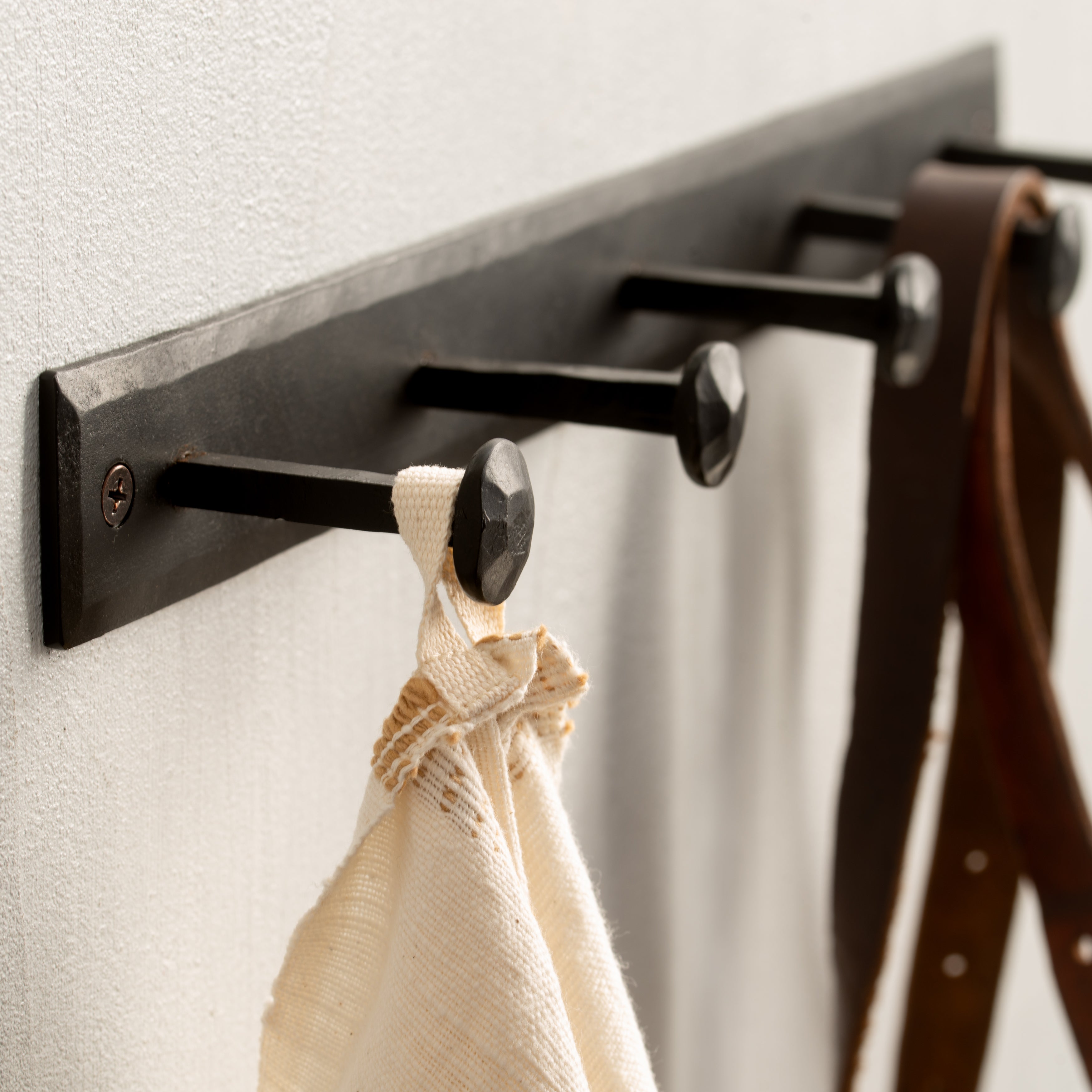 Forged | Iron 5 Pin Hook | Black