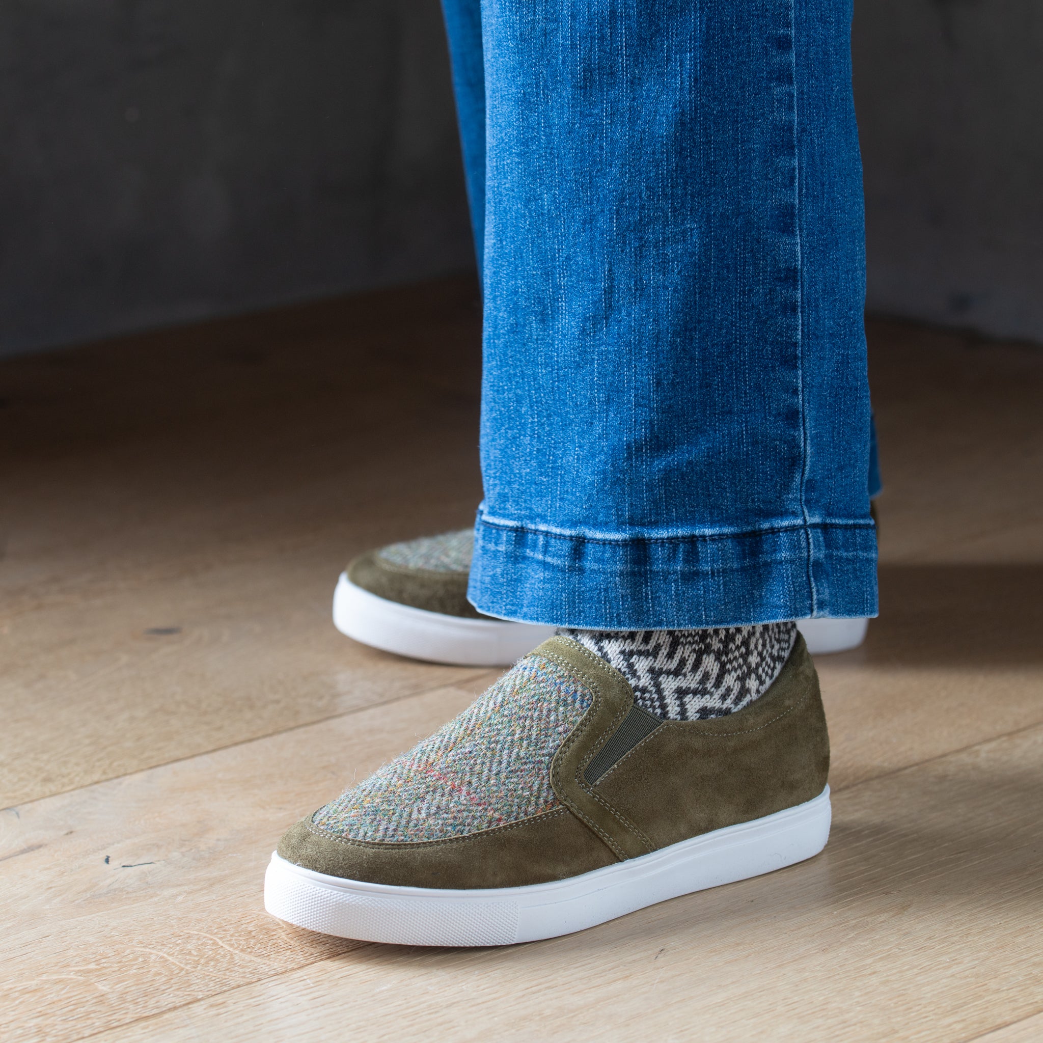 The Braemar | Loafer Shoe | Herringbone Tweed