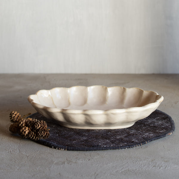 Japanese Ceramics | Rinka Bowl | Oval 28cm