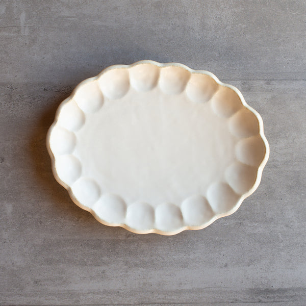 Japanese Ceramics | Rinka Plate | Oval 30cm