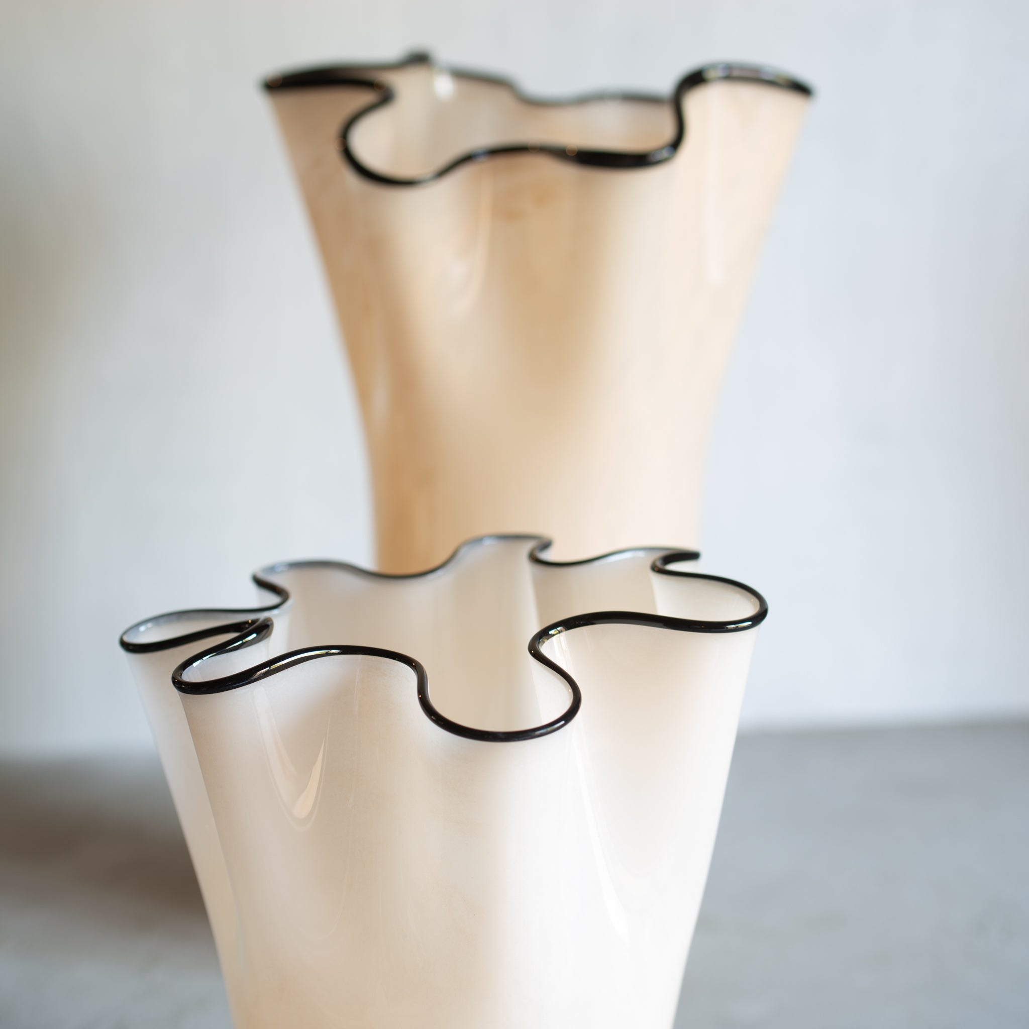 Jarvos Glass Vase | Ivory/Blush+ Black
