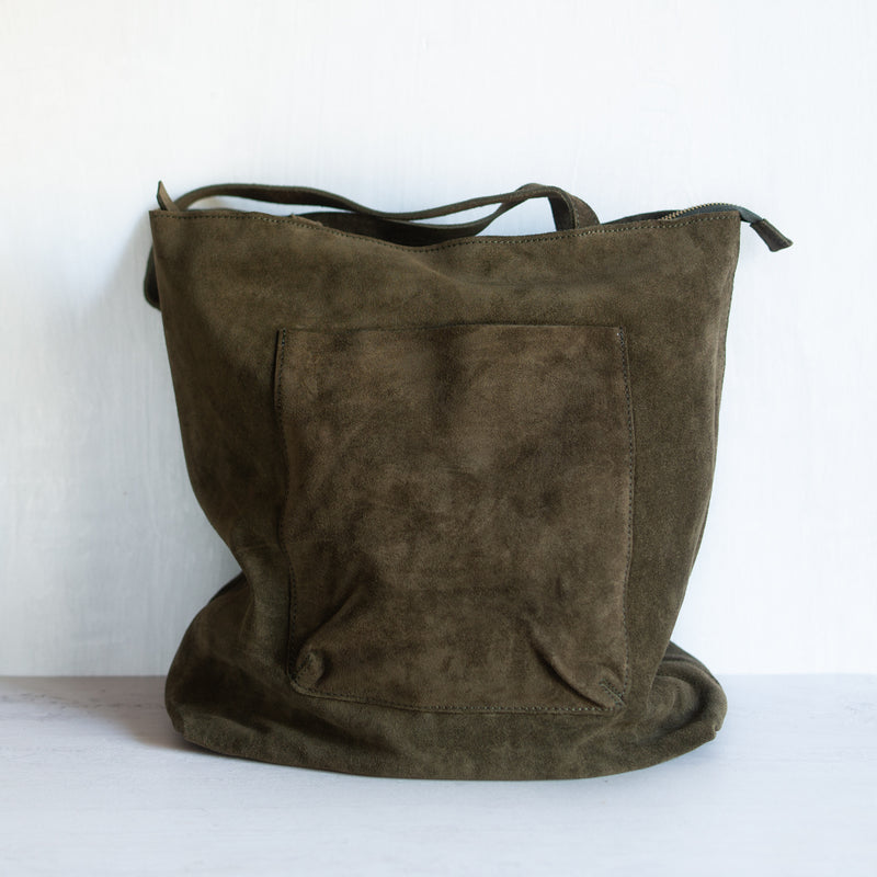 Juju & Co. | Everyday Tote Bag | Suede | Olive