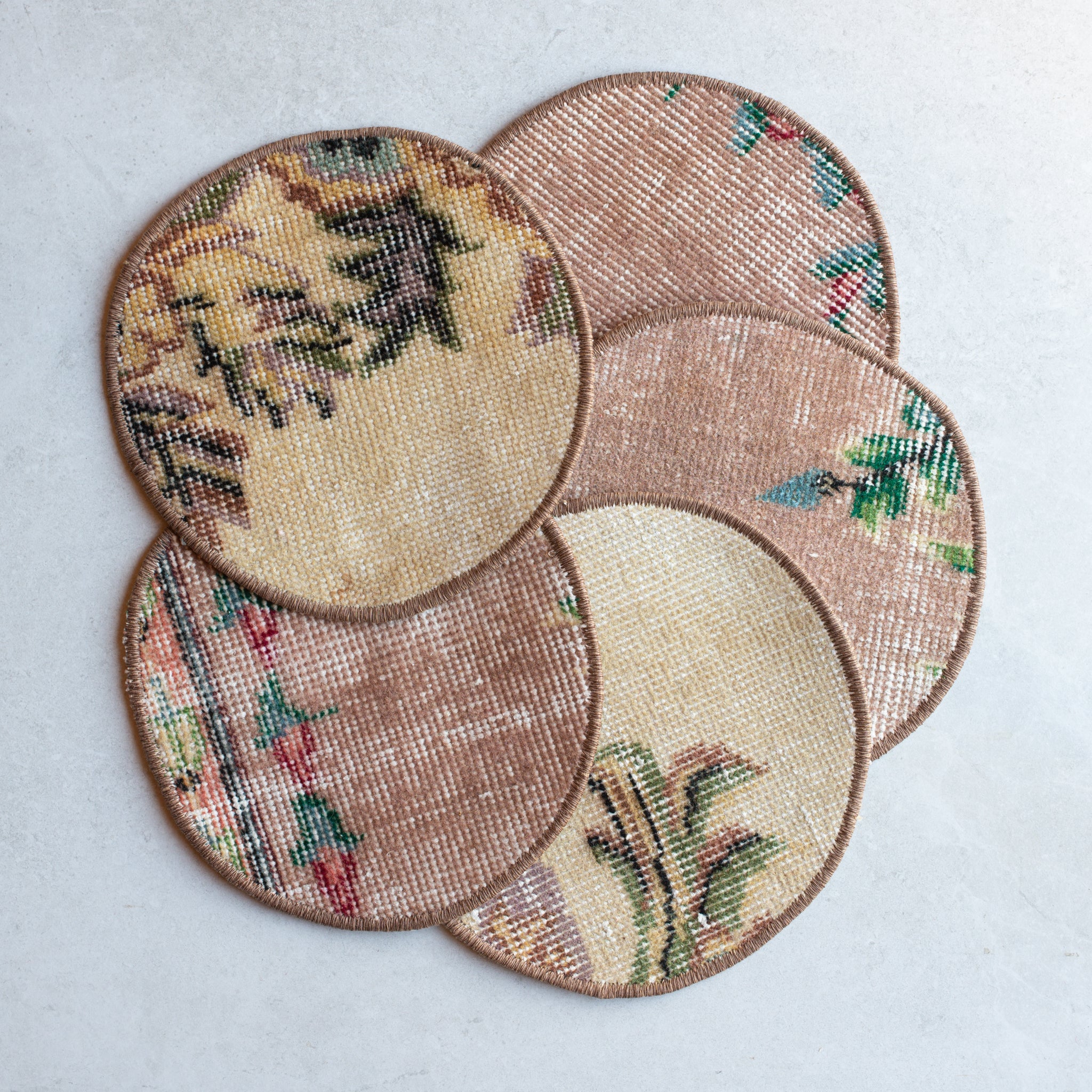 Kilim Placement | Blush + Cream Floral | Small