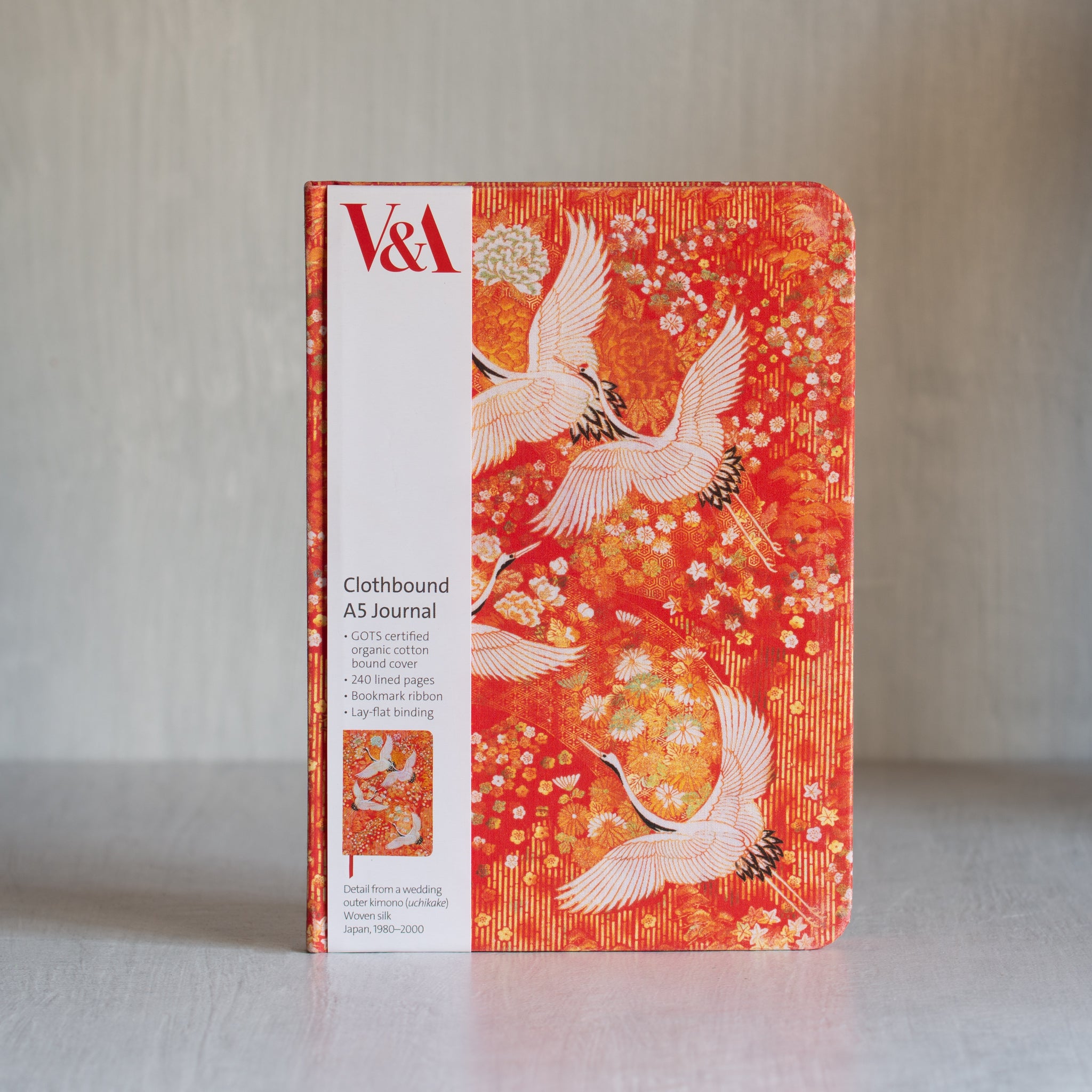 Clothbound Journal | A5 | Kimono Cranes