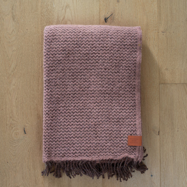 Klippan NZ Wool Blanket | Wave | Rose Cloud