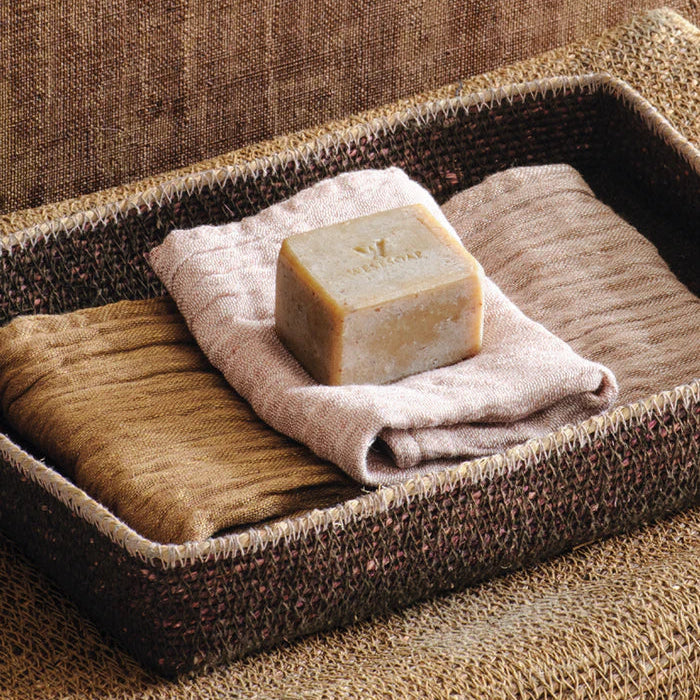 Linen + Cotton Face Washer | Sepia