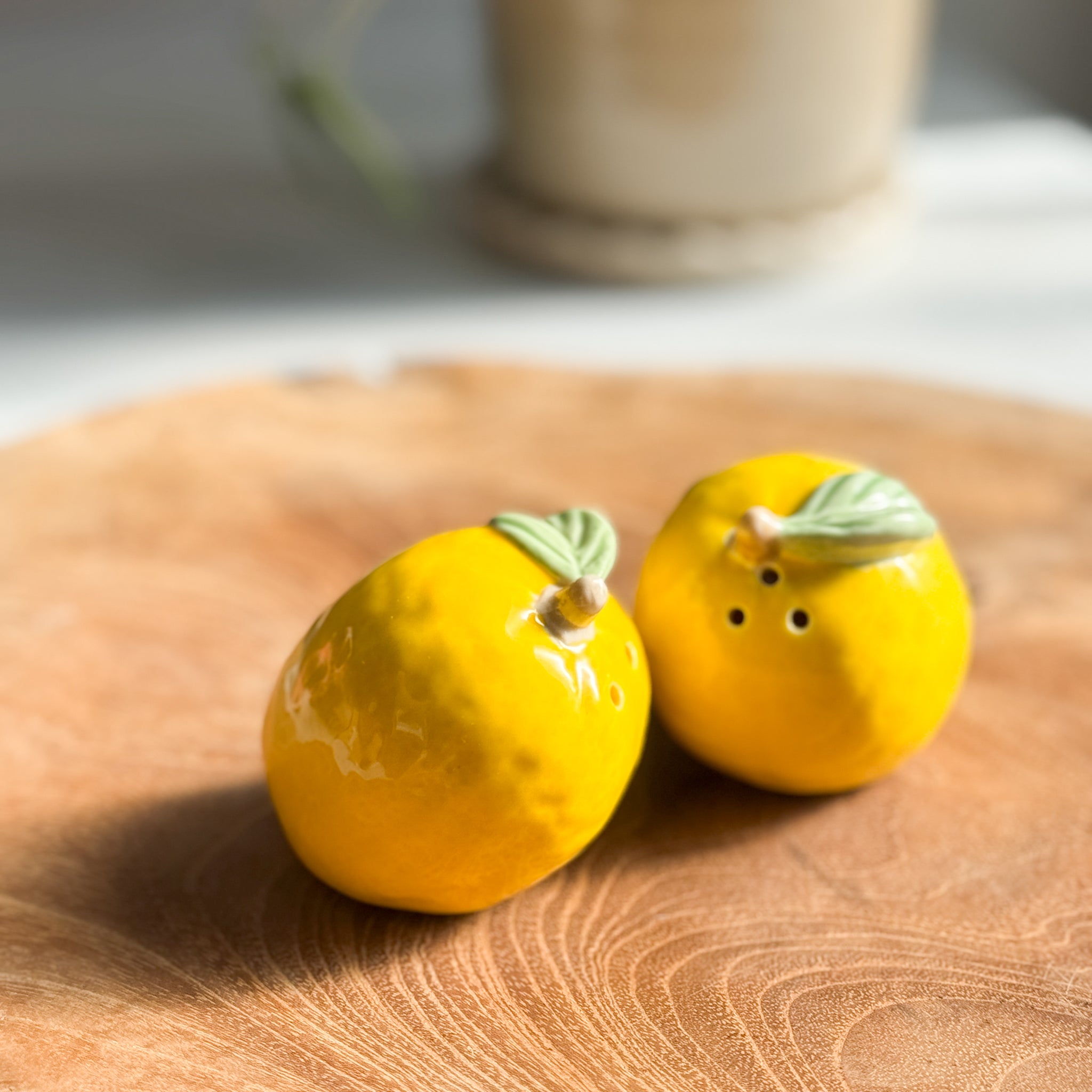 Ceramic Salt + Pepper Shakers | Limone