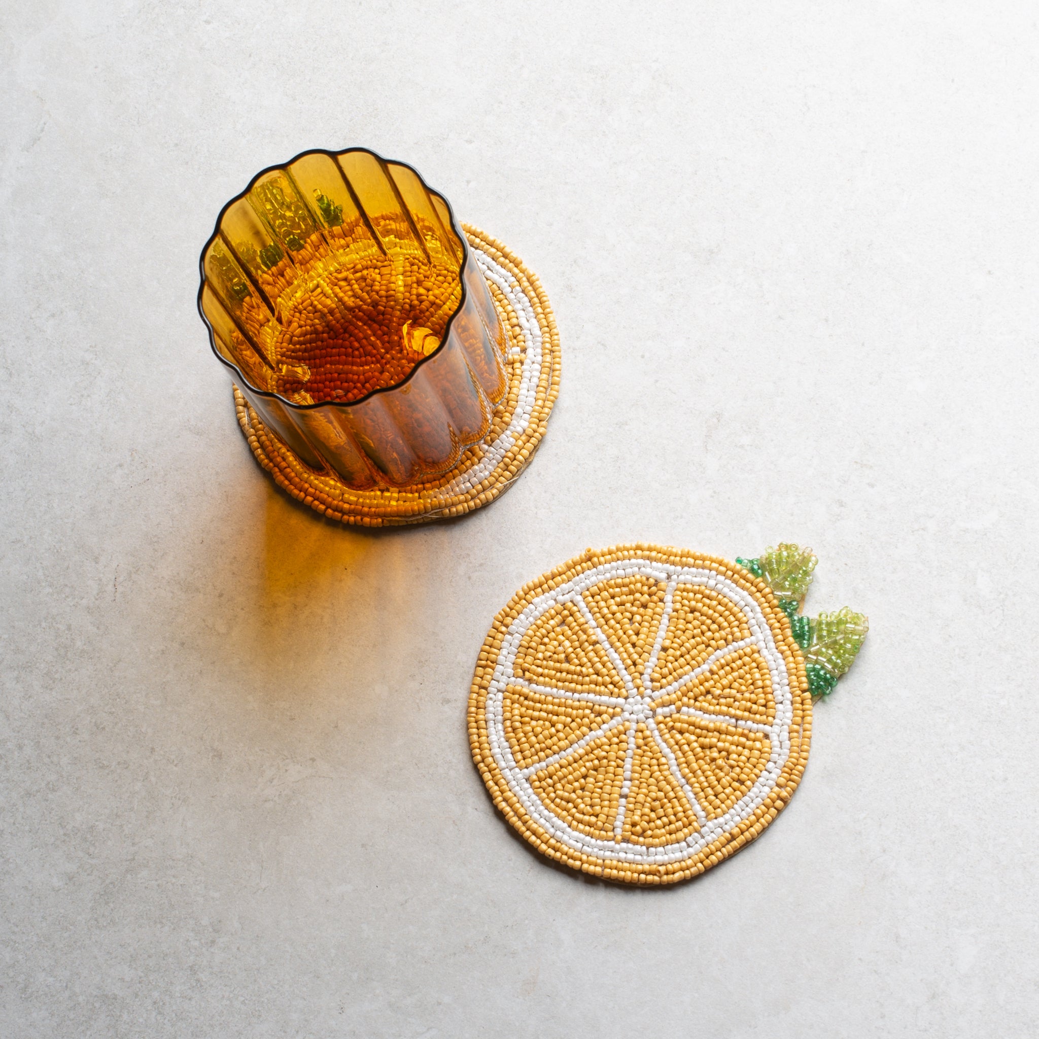 Beaded Coaster | Set of 4 | Limone
