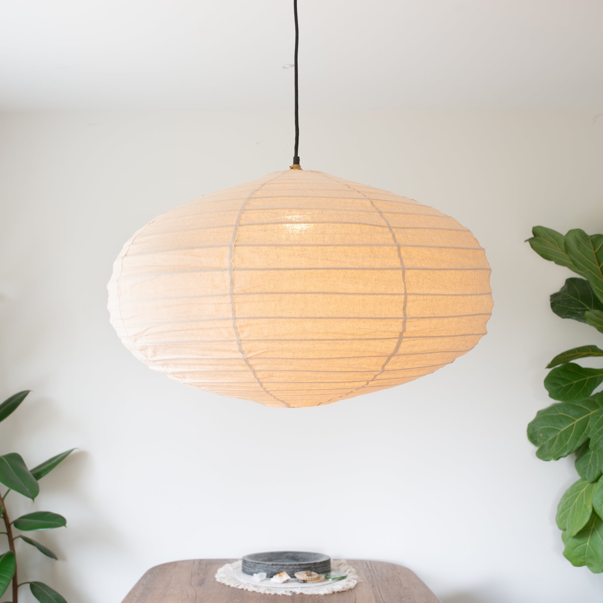 Linen Light Shade | Ovalê - 80cm | New Natural