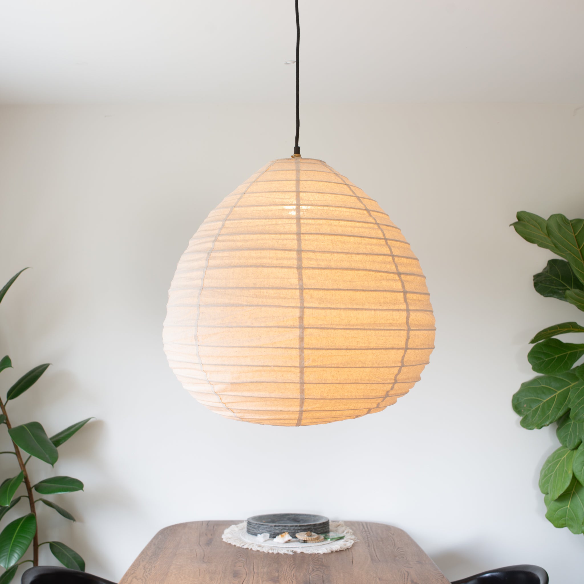 Linen Light Shade | Pear - 60cm | New Natural