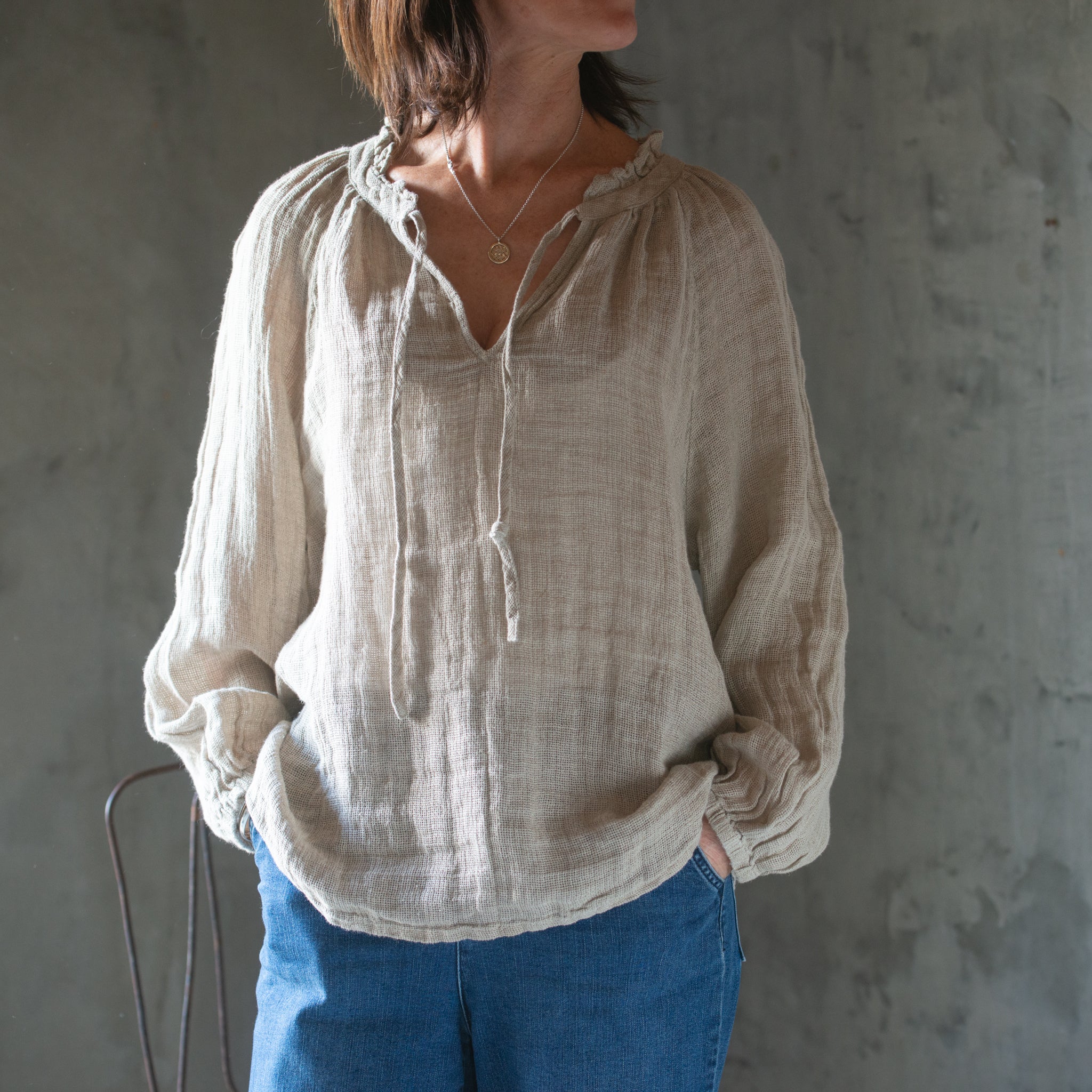 Lily Top | Linen | Natural |