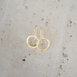 M+P | Organic Circle Drop Earrings | Gold