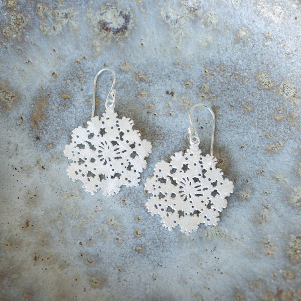 M+P | Flat Coral Disc Earrings | Silver