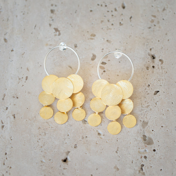 M+P | Rain Circle Chandelier Earrings
