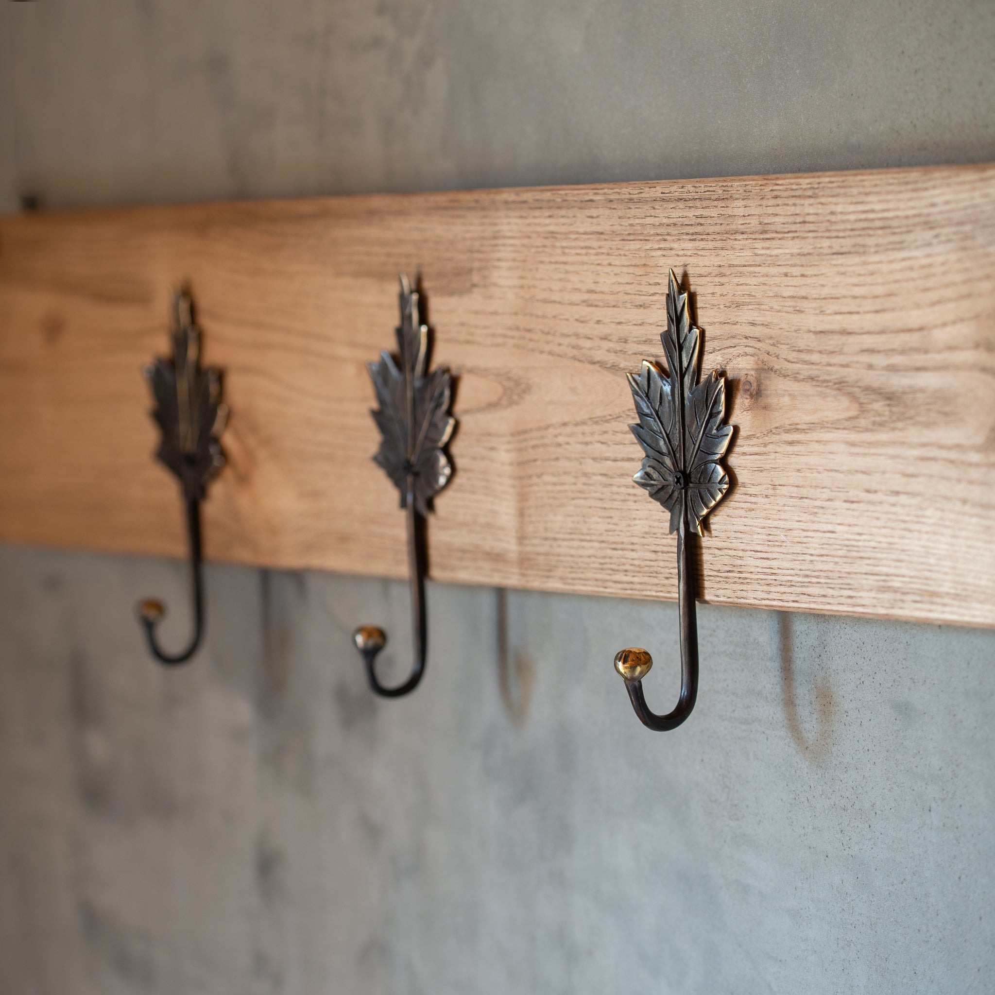Bronze Coat Hook | Maple Leaf