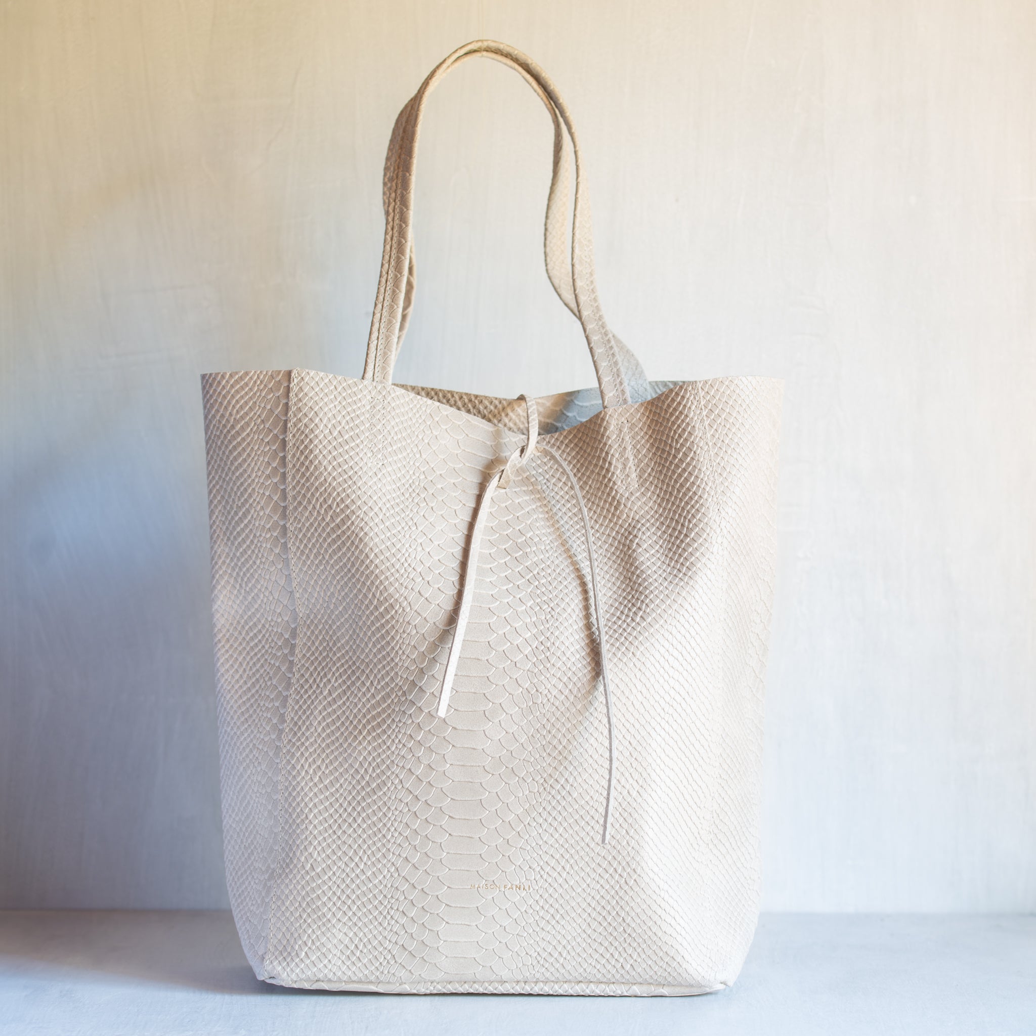 Maison Fanli | Large Leather Tote | Cream