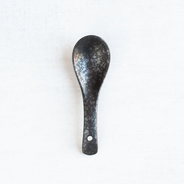 Porcelain Spoon | Matte Black Speckle