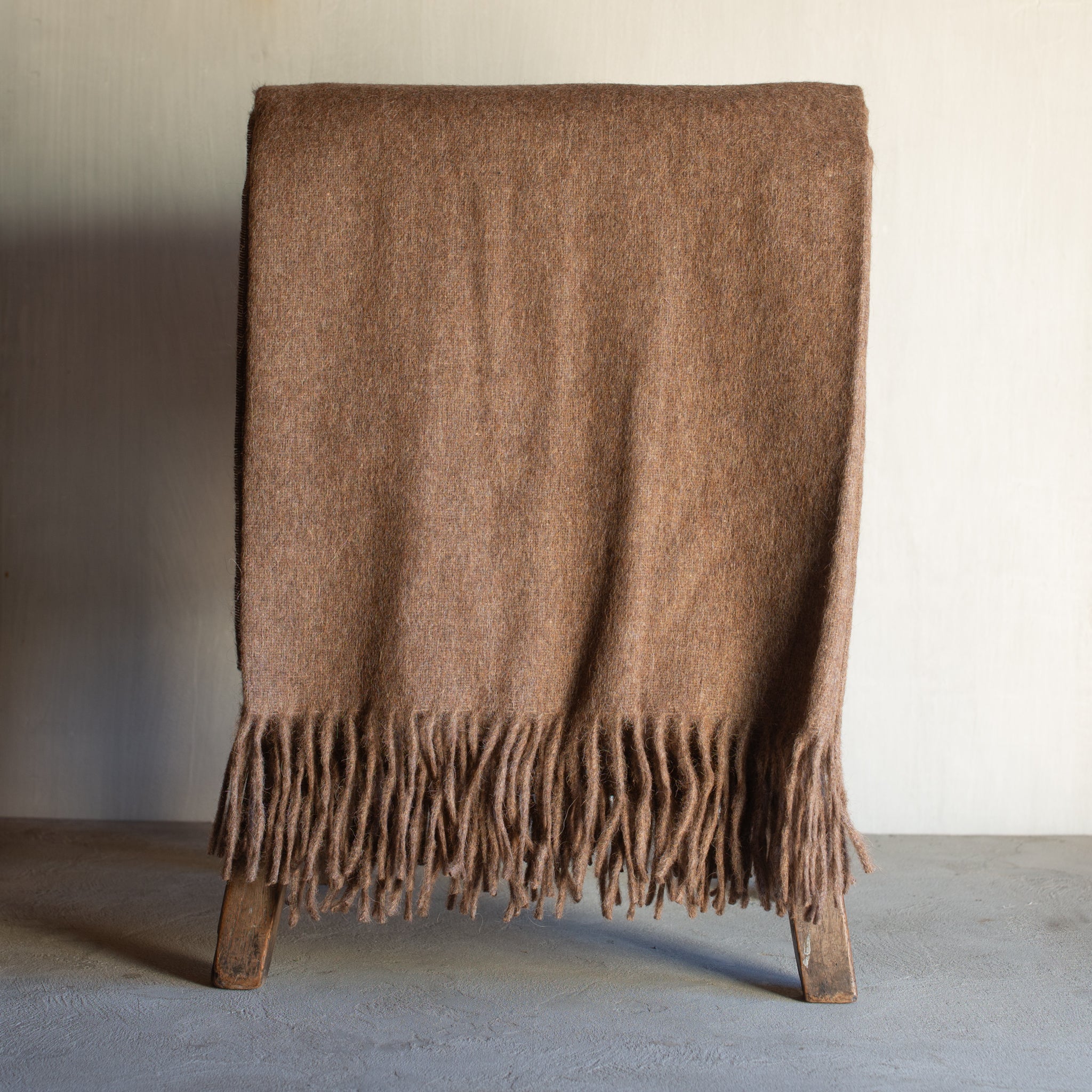 Merino + Alpaca Throw | Chocolate
