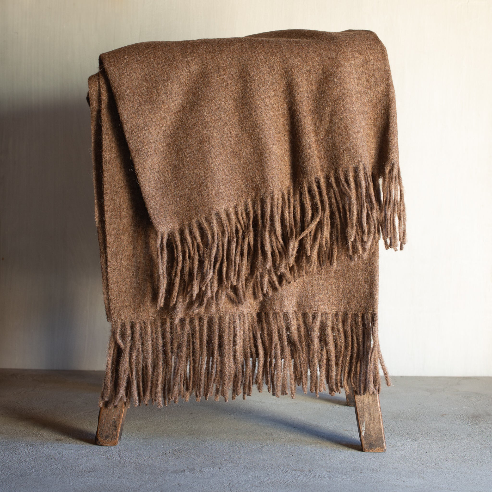 Merino + Alpaca Throw | Chocolate