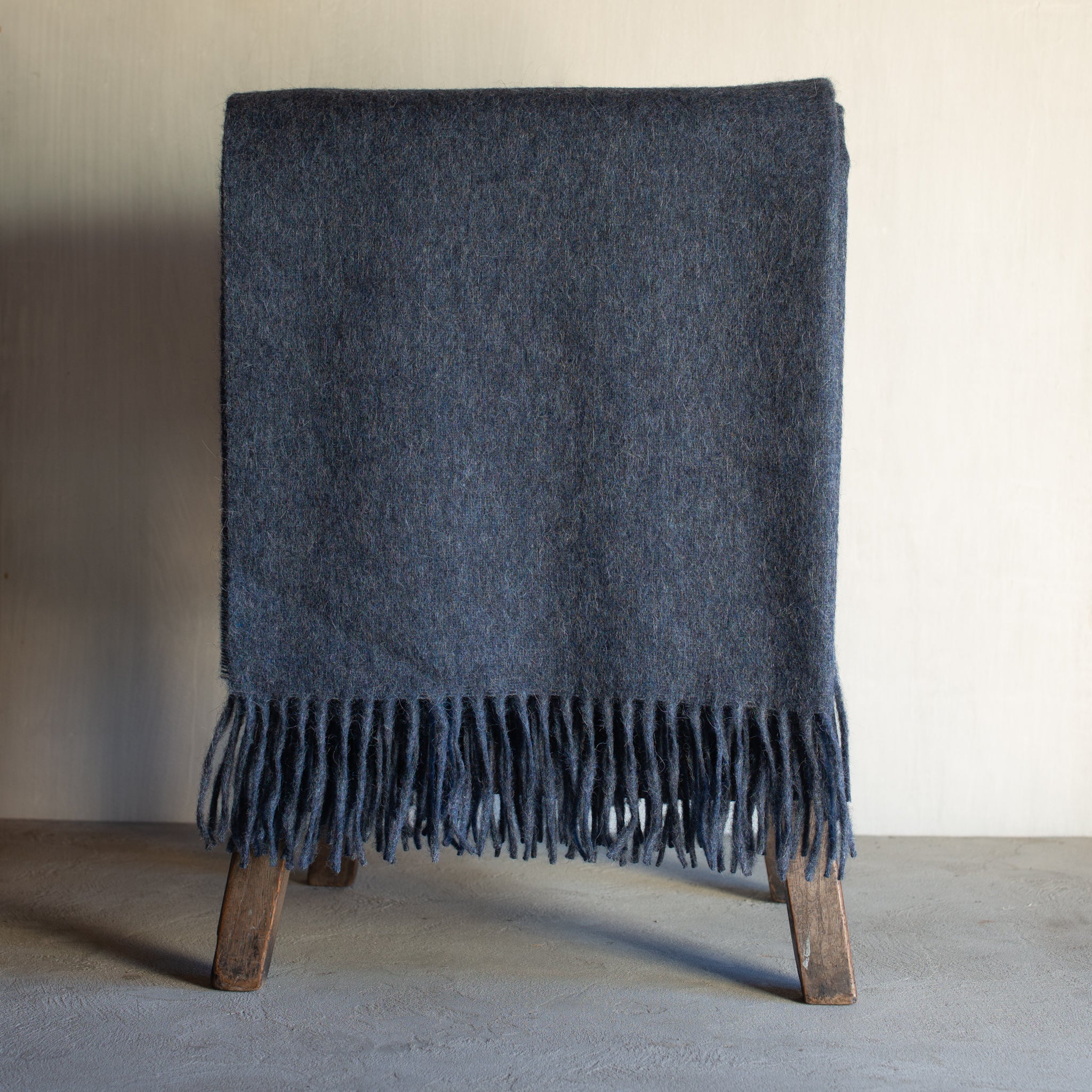 Merino + Alpaca Throw | French Navy